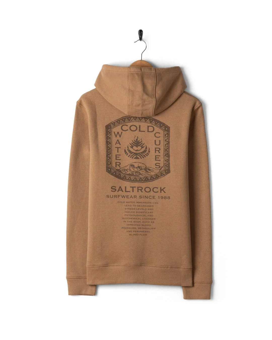 Cold Water Cures Mens Pop Hoodie in Brown - Image 4