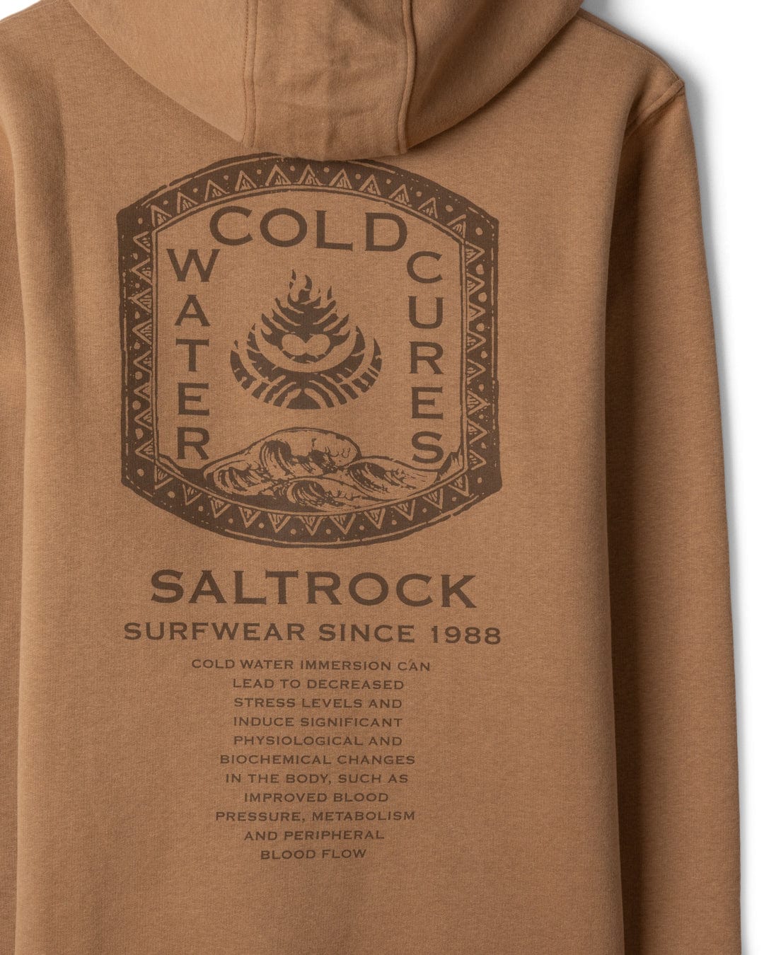 Cold Water Cures Mens Pop Hoodie in Brown - Image 6