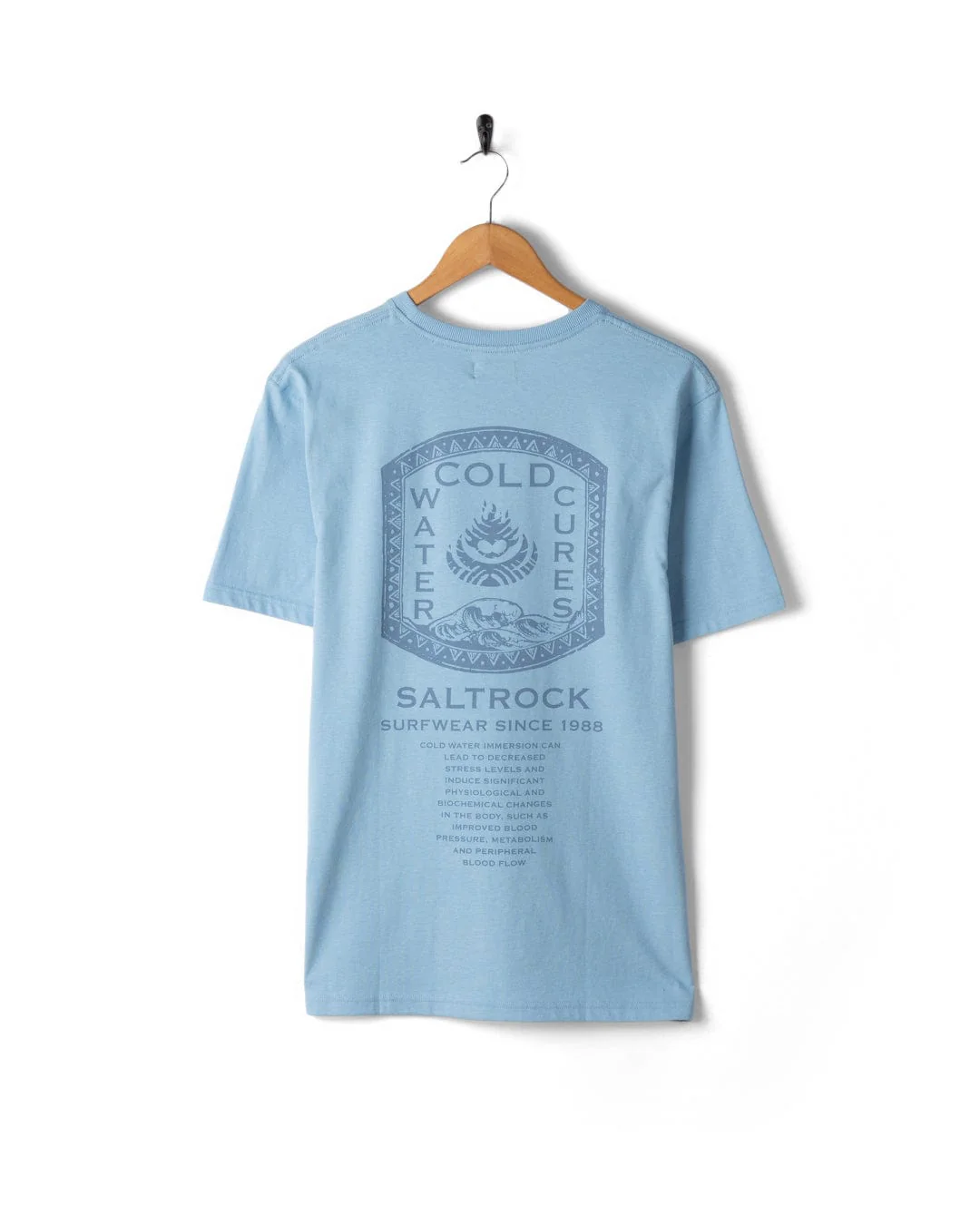 Cold Water Cures Mens Short Sleeve T-Shirt in Blue - Image 3
