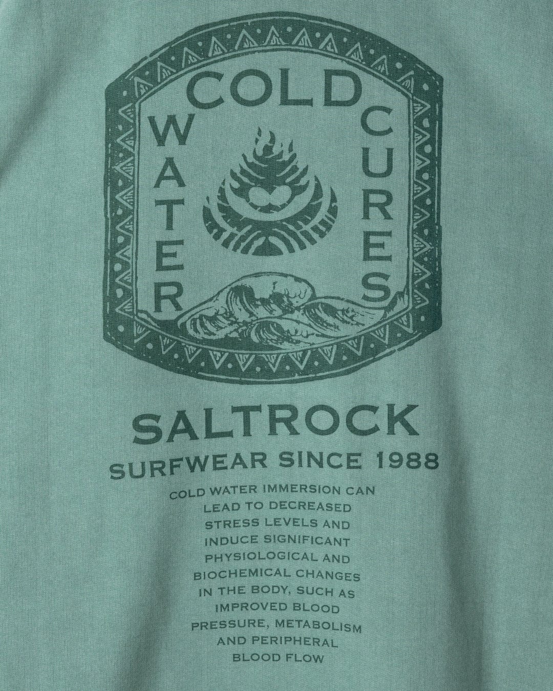 Cold Water Cures Mens Oversized Sweatshirt in Green - Image 2