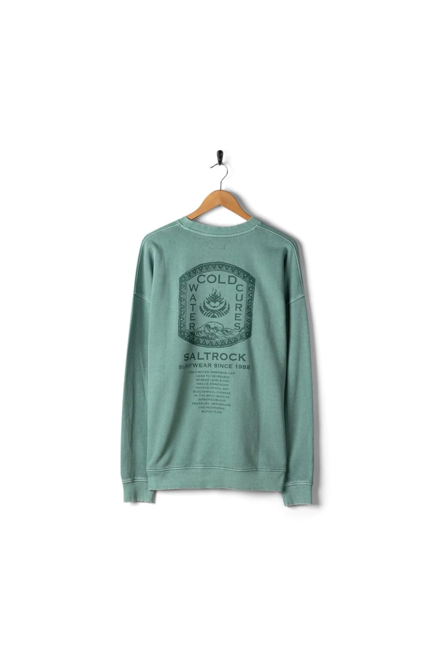 Cold Water Cures Mens Oversized Sweatshirt in Green - Image 3