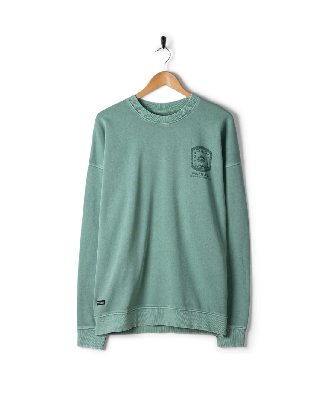 Cold Water Cures Mens Oversized Sweatshirt in Green - Image 5