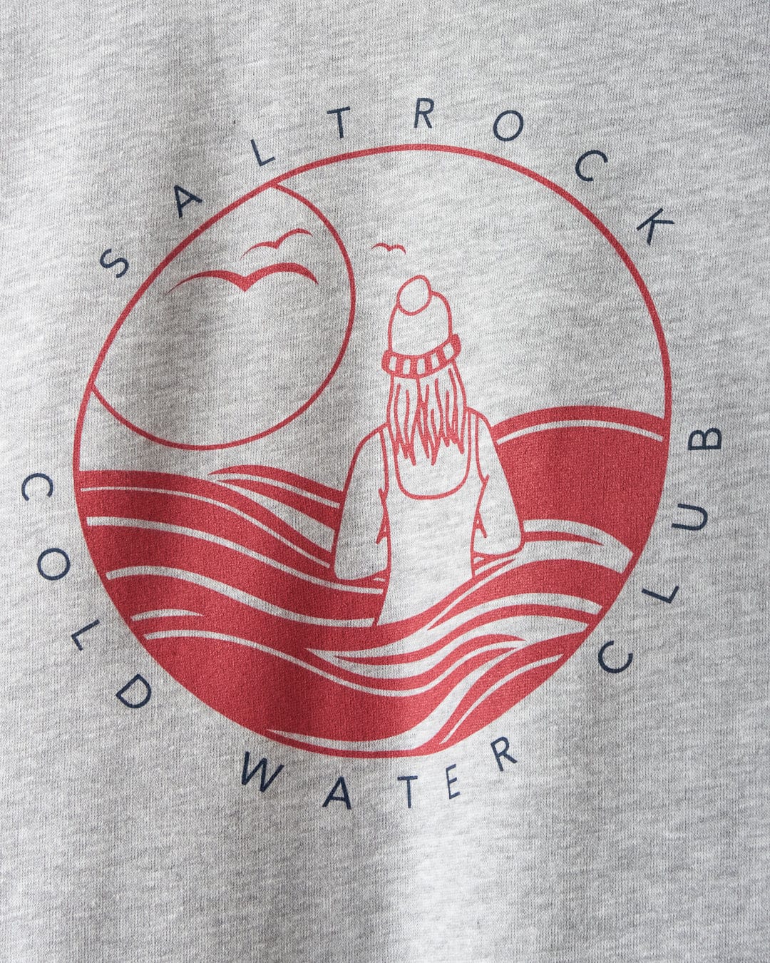 Coldwater Club Womens Raglan Pop Hoodie in Grey - Image 10