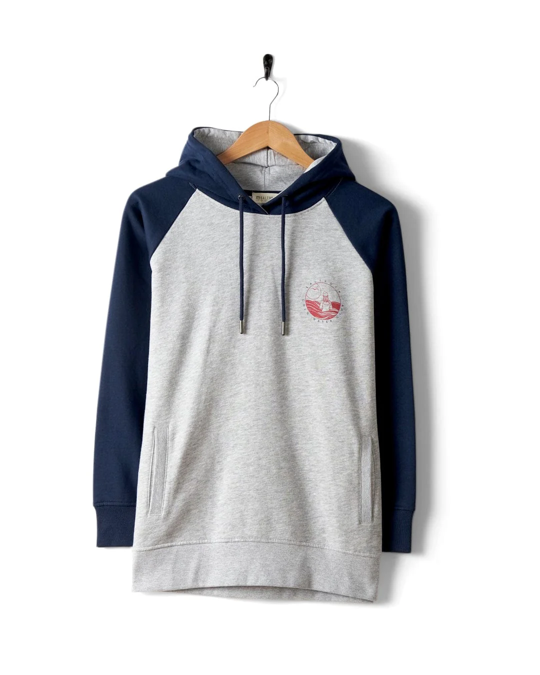 Coldwater Club Womens Raglan Pop Hoodie in Grey - Image 5