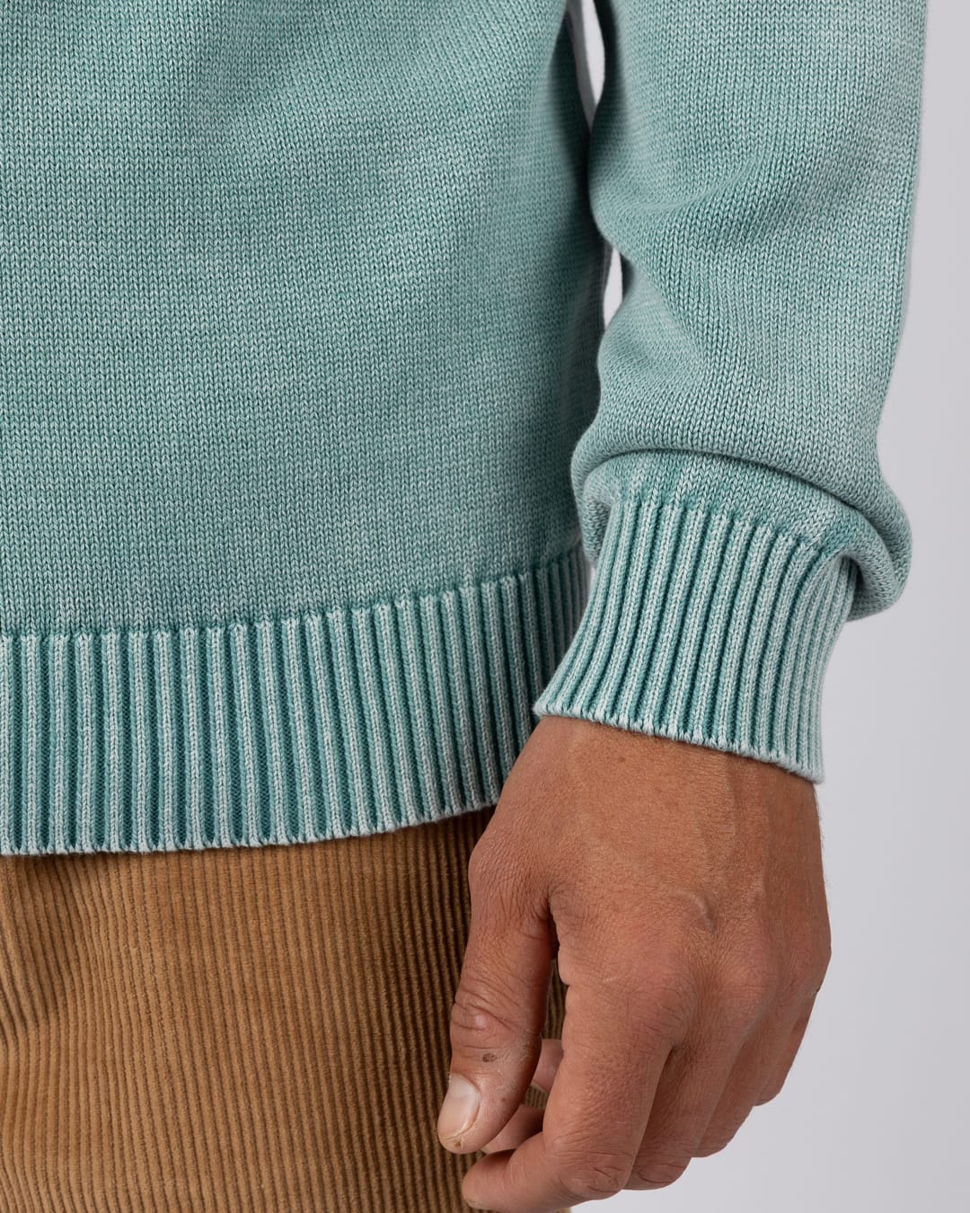 Coombe Mens Knitted Jumper in Blue - Image 5