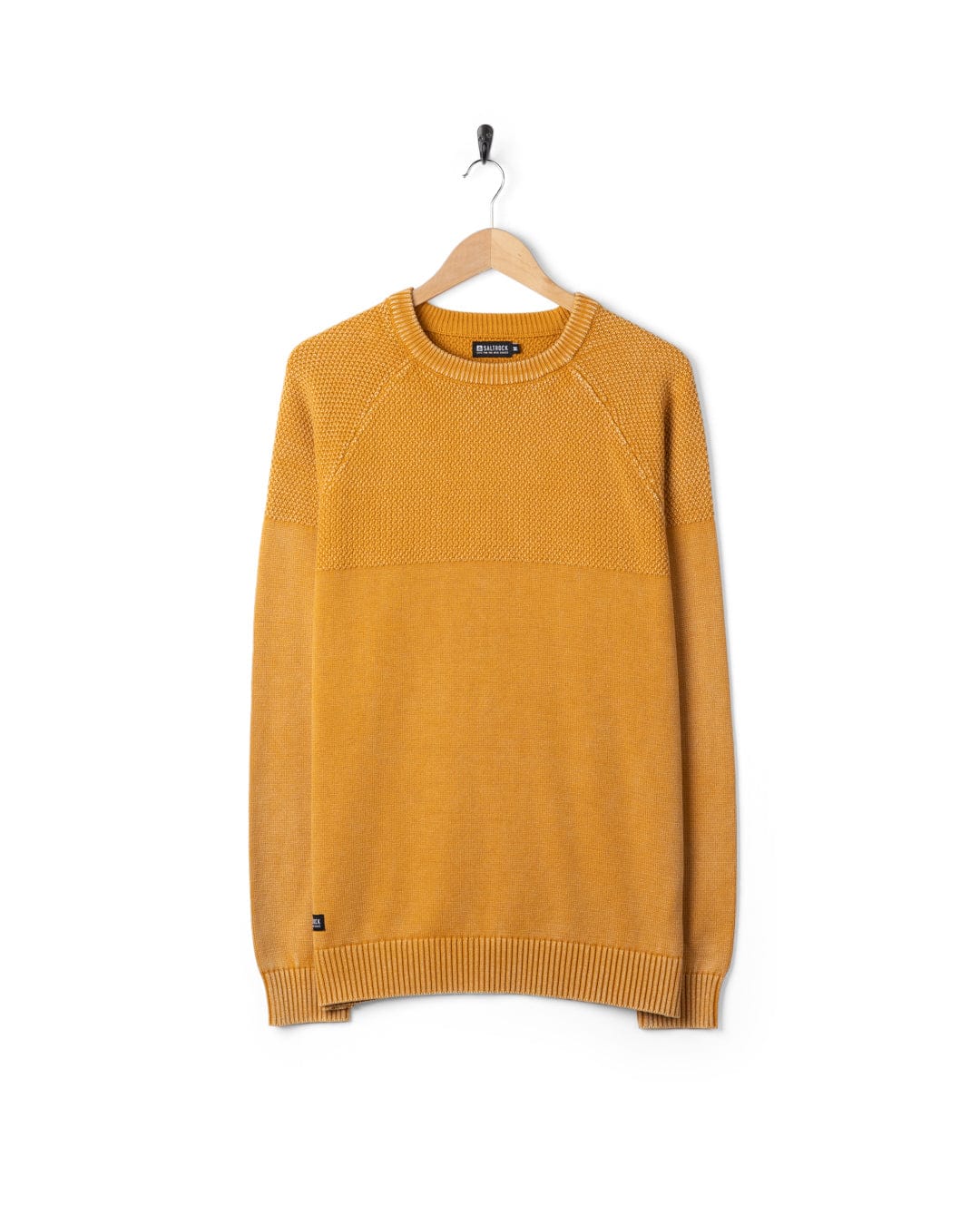 Coombe Mens Knitted Jumper in Yellow - Image 9