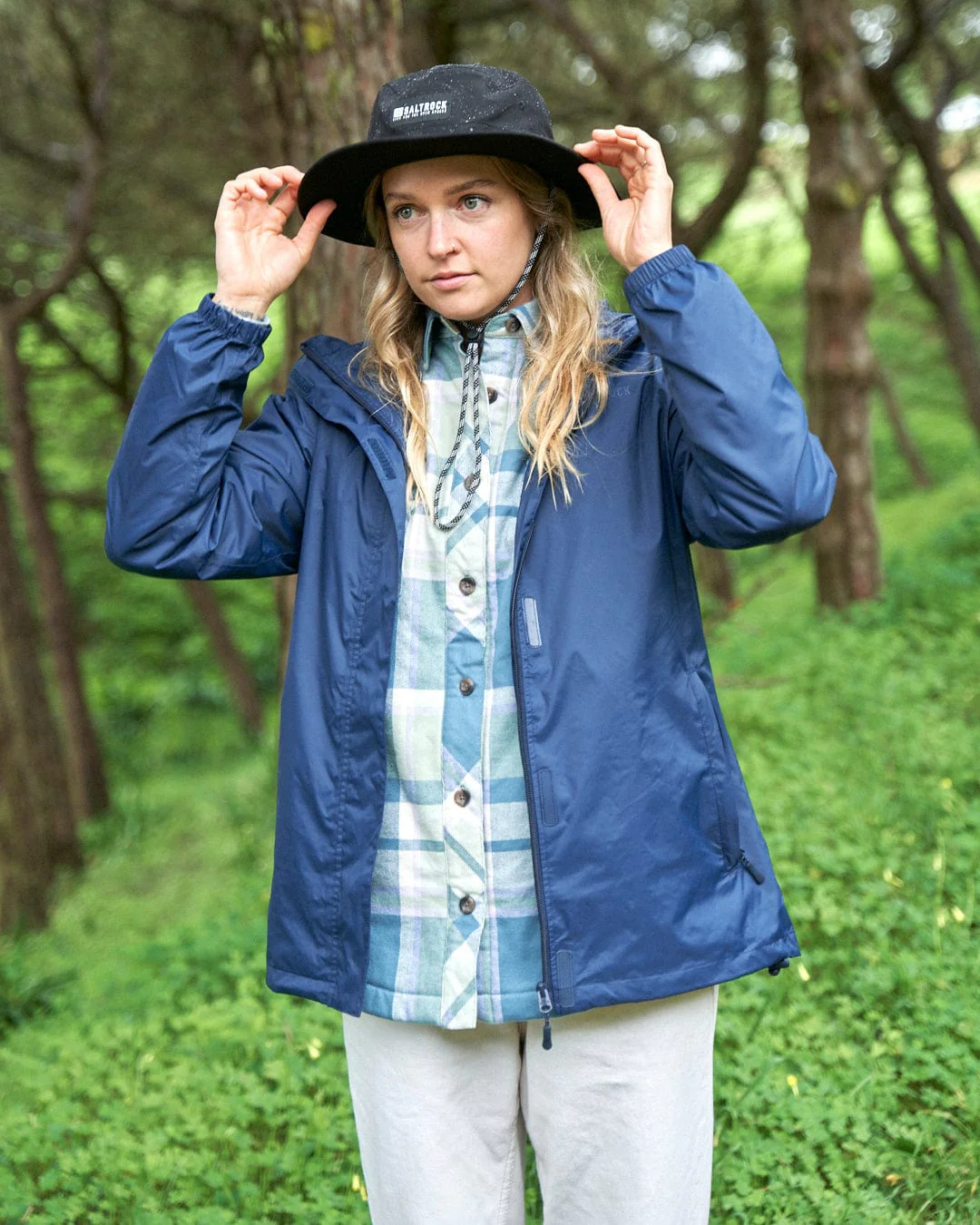 Cooper Womens Packable Waterproof Jacket in Blue