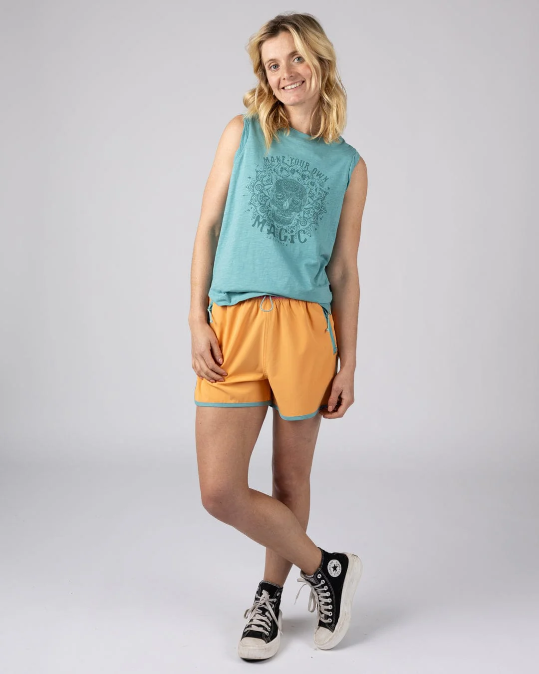 Copper Block Womens Walkshort in Light Orange - Image 5