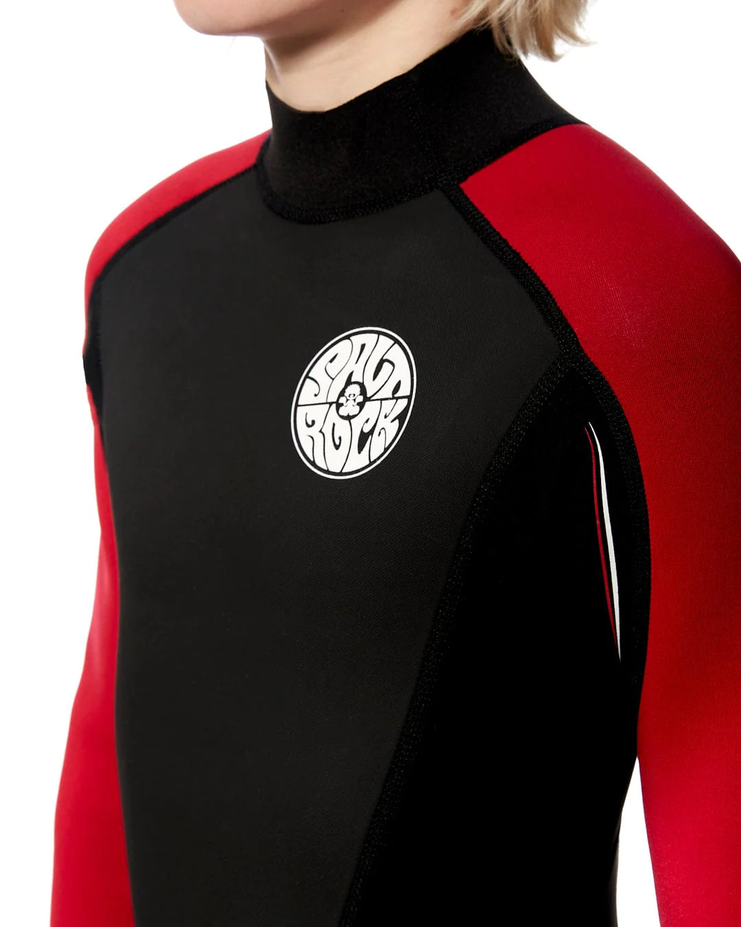 Core Kids 3/2 Full Wetsuit in Black/Red - Image 9
