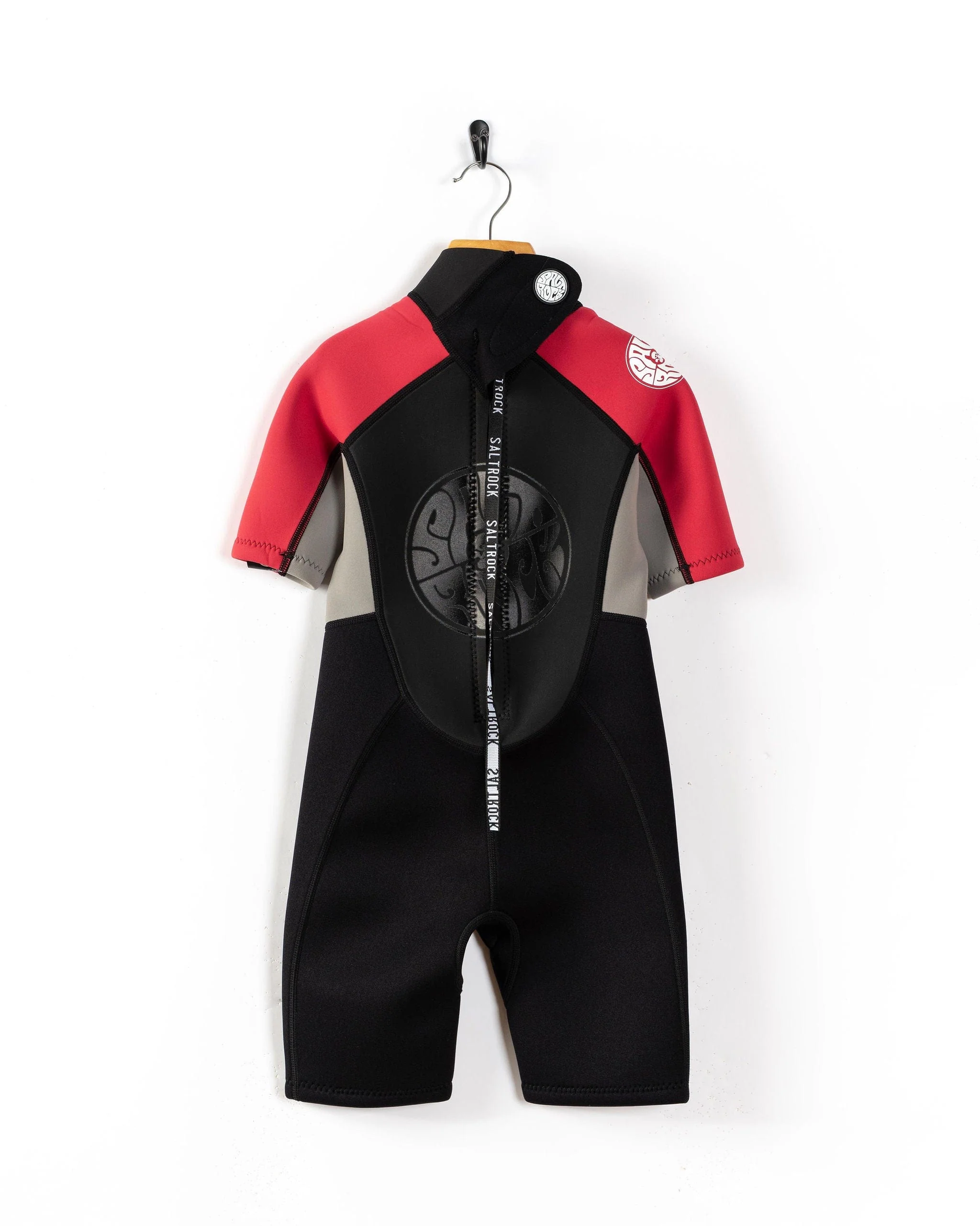 Core Boys 3/2 Shortie Wetsuit in Black/Red - Image 10