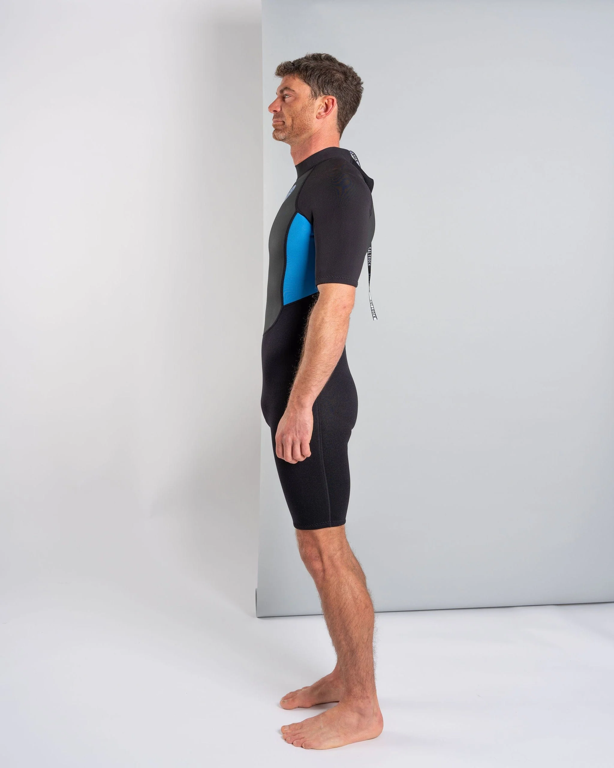 Core Mens 3/2 Shortie Wetsuit in Black/Blue - Image 6