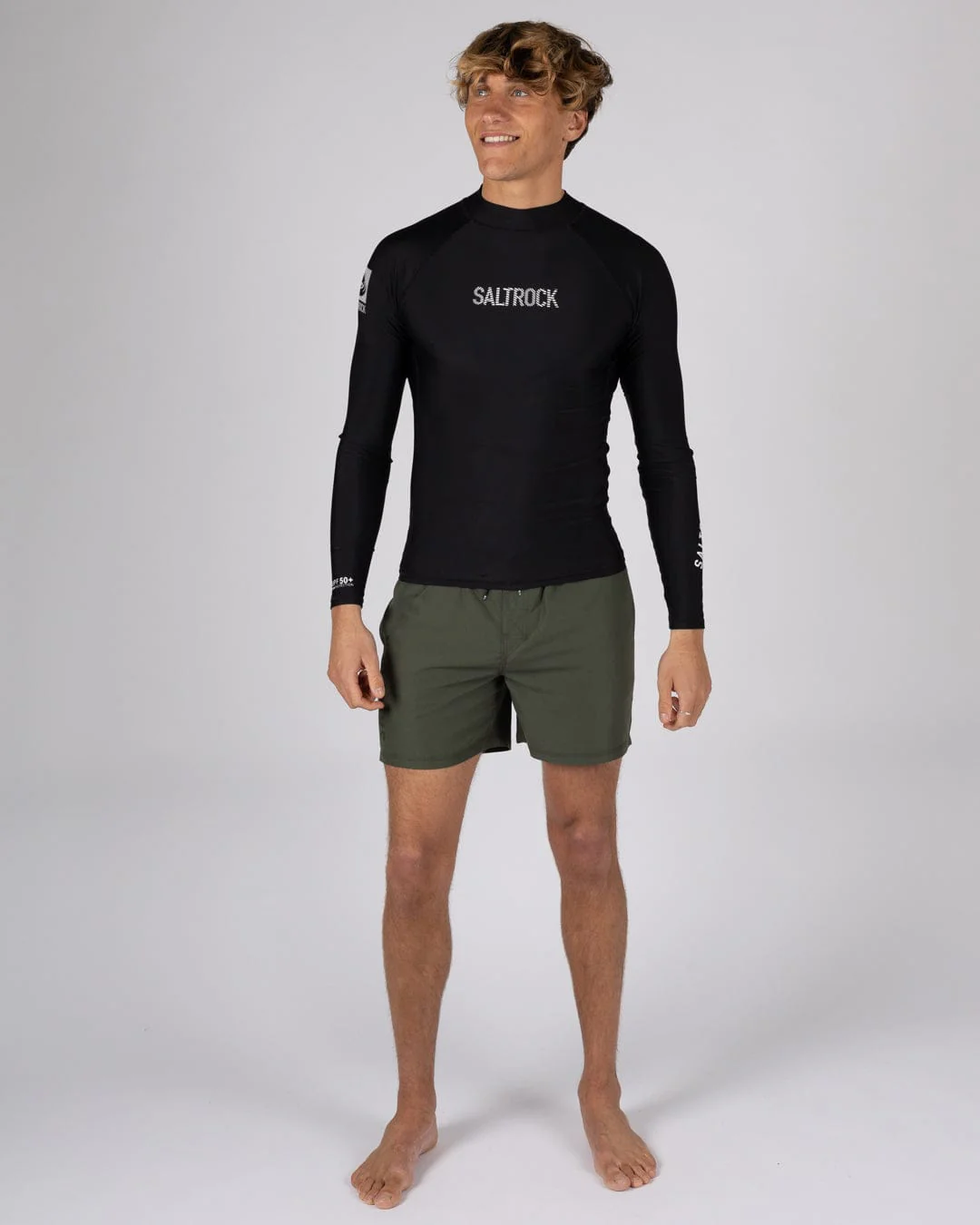 Core Mens Long Sleeve Rashvest in Black - Image 4