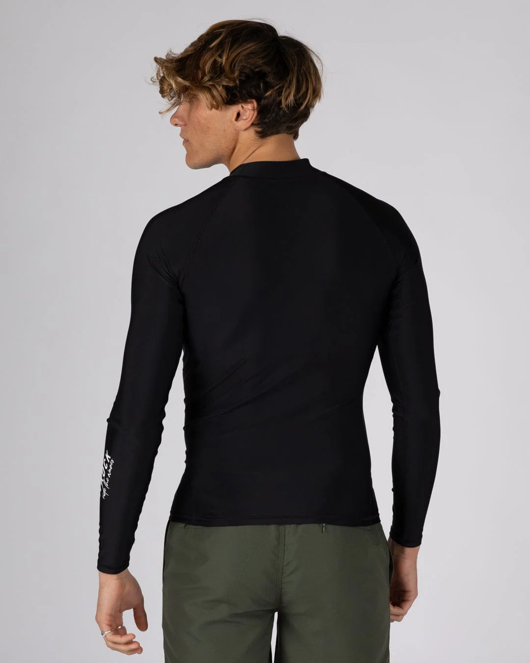 Core Mens Long Sleeve Rashvest in Black - Image 5