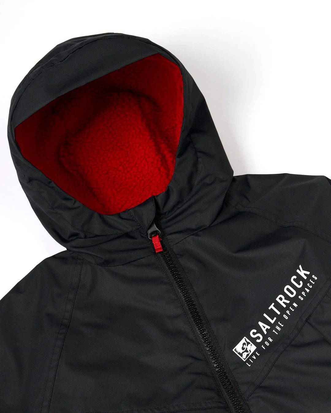 Recycled Kids Changing Robe Black/Red - Image 9