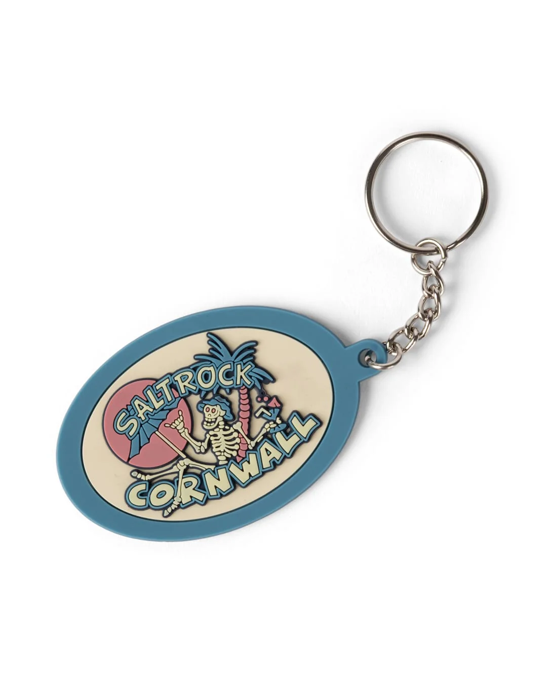 Sip 'N' Dip Cornwall Key Ring in Bright Blue - Image 2