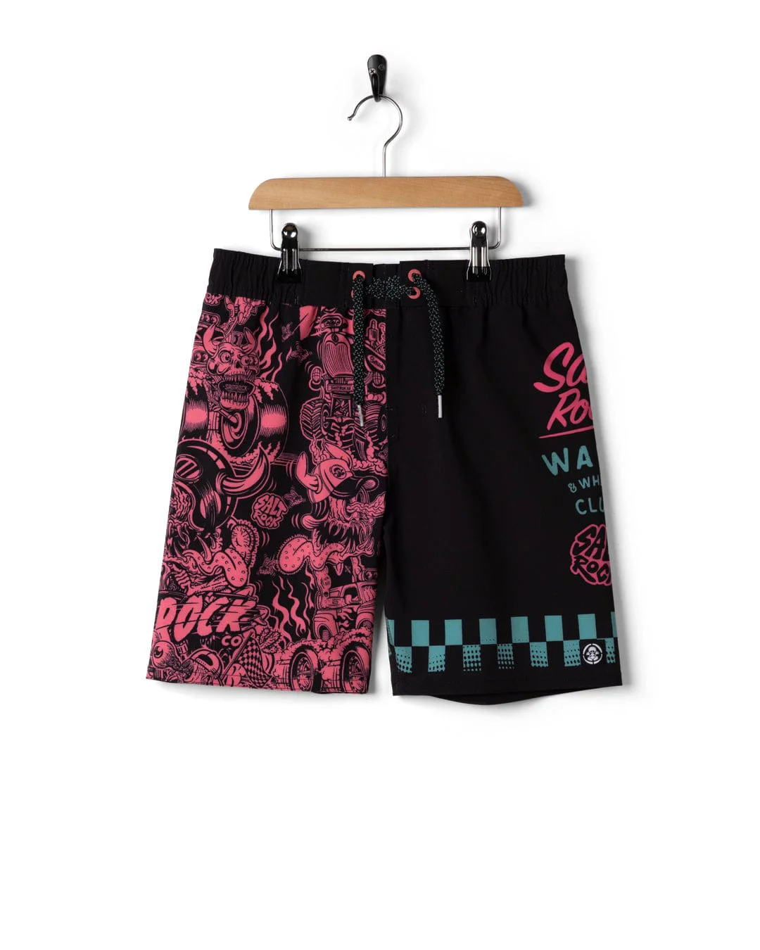 Creep Club Boardshort Kids Swim Short in Black - Image 2