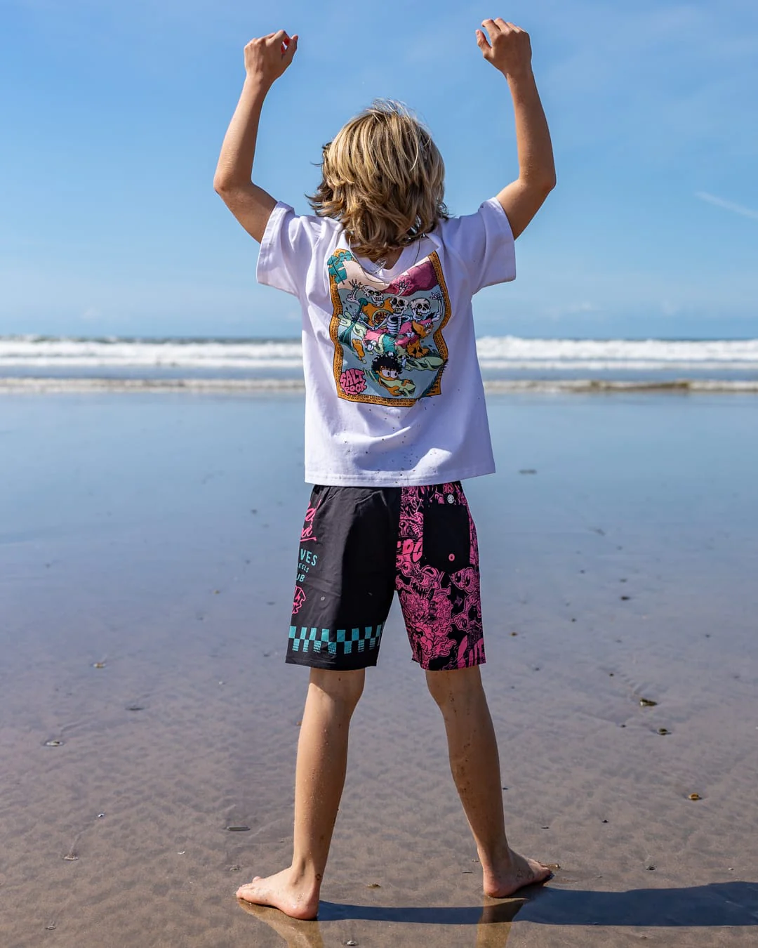 Creep Club Boardshort Kids Swim Short in Black - Image 3