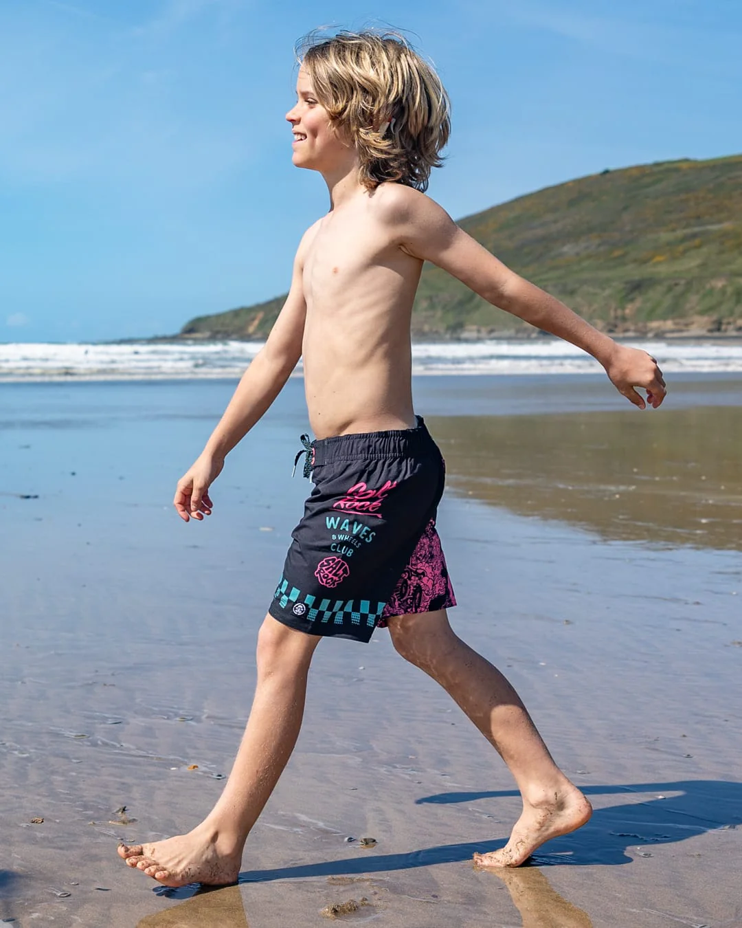 Creep Club Boardshort Kids Swim Short in Black - Image 5