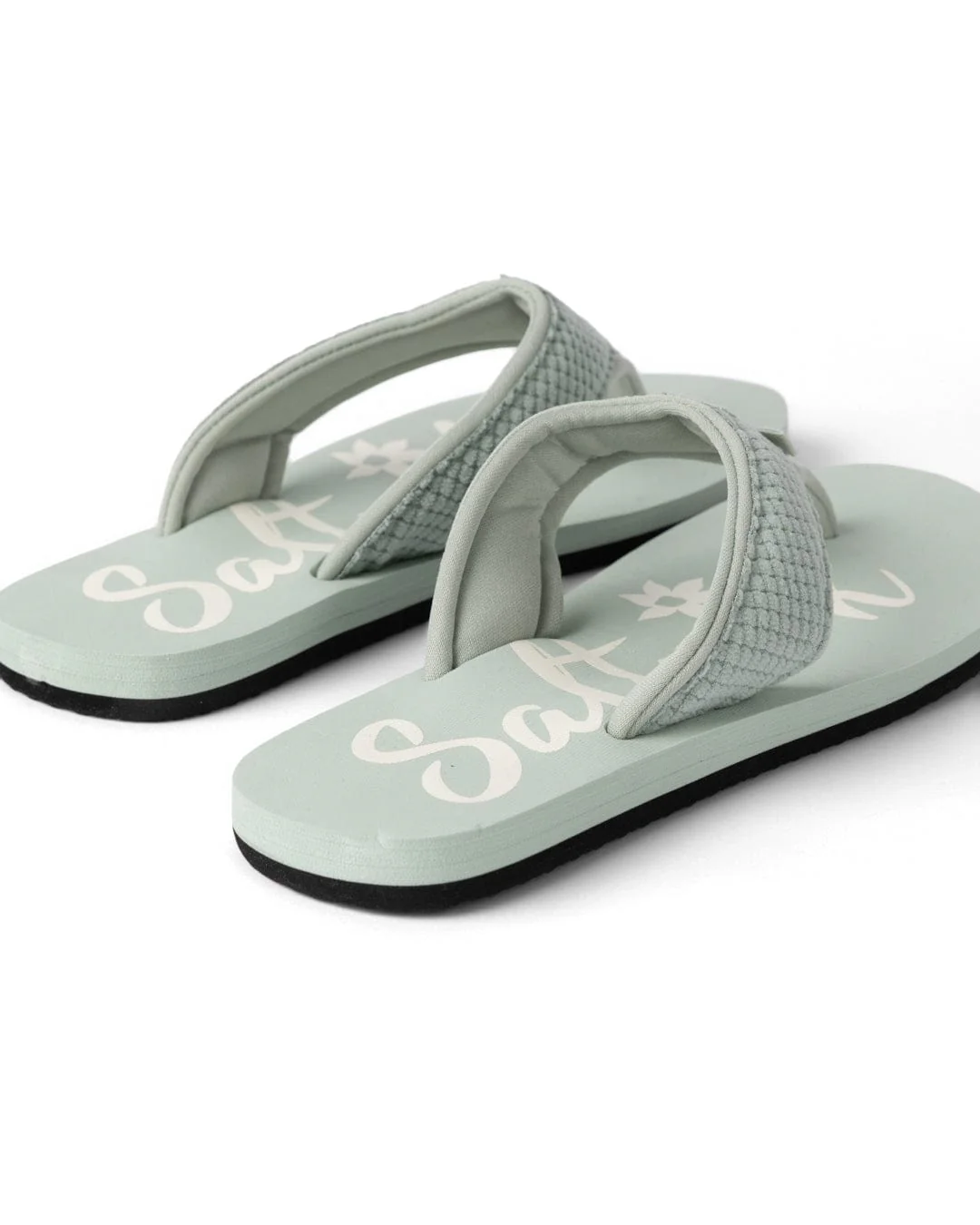 Cube Womens Waffle Cord Flip Flops in Light Green - Image 3