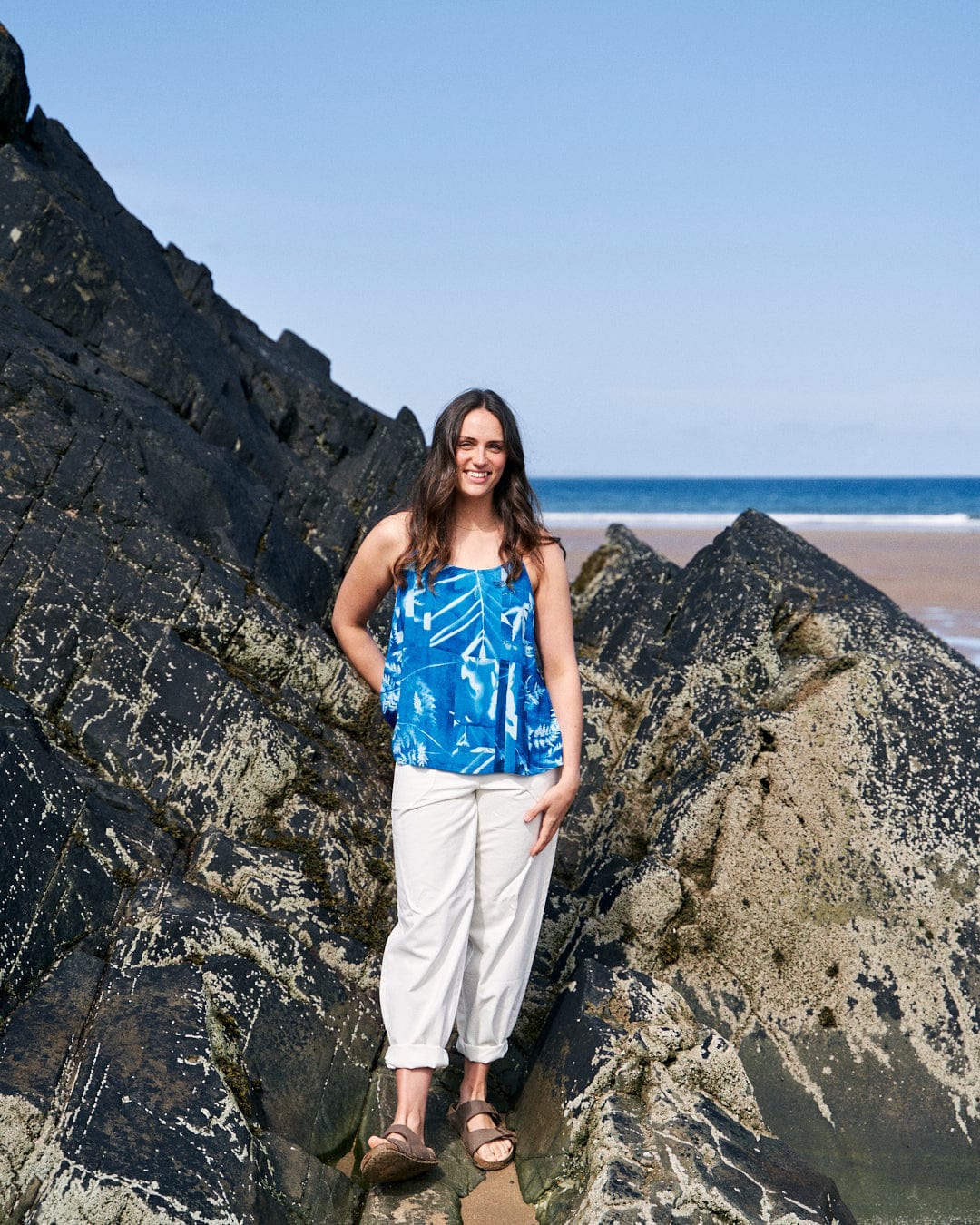 Cyanotype Womens Cami in Blue - Image 11