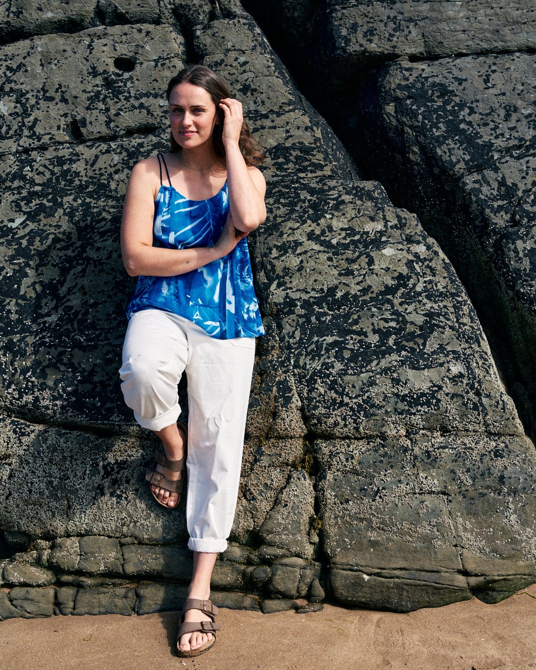 Cyanotype Womens Cami in Blue - Image 5
