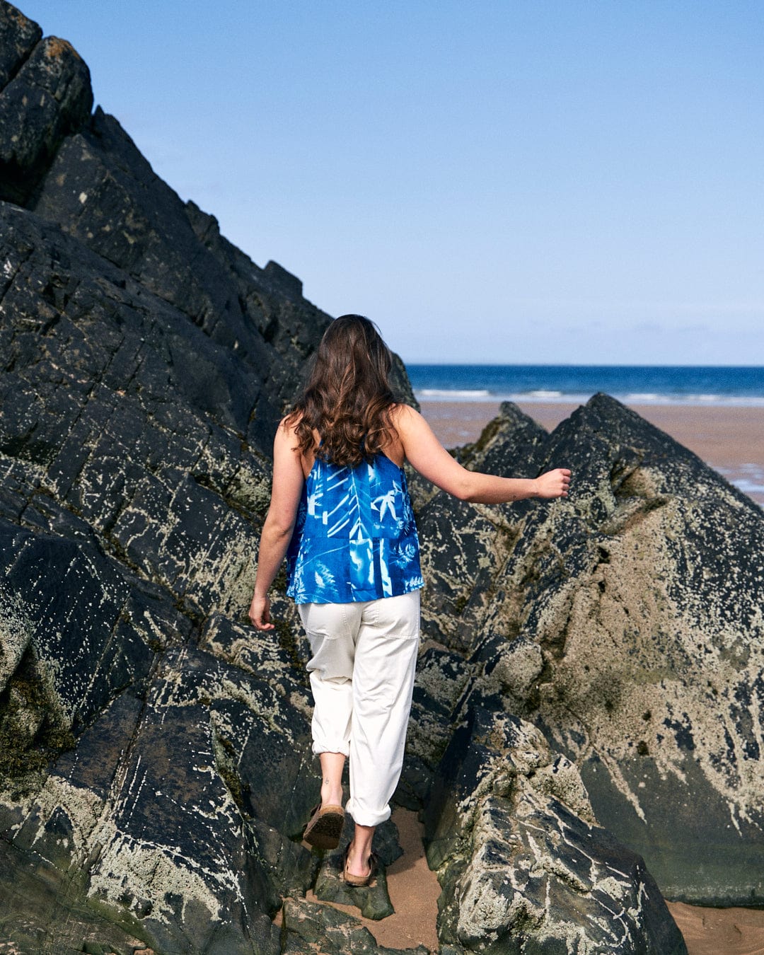 Cyanotype Womens Cami in Blue - Image 7