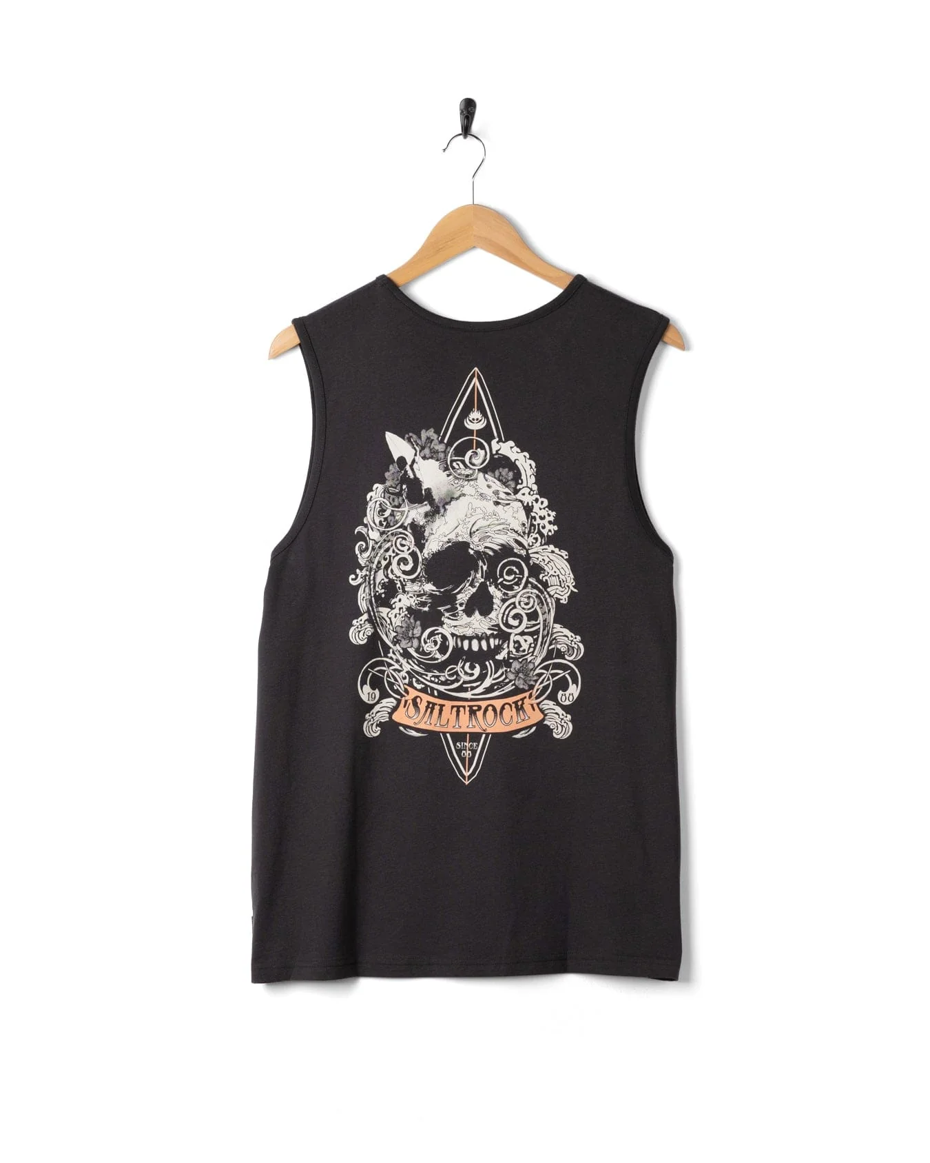 Dark Water Mens Vest in Dark Grey - Image 9