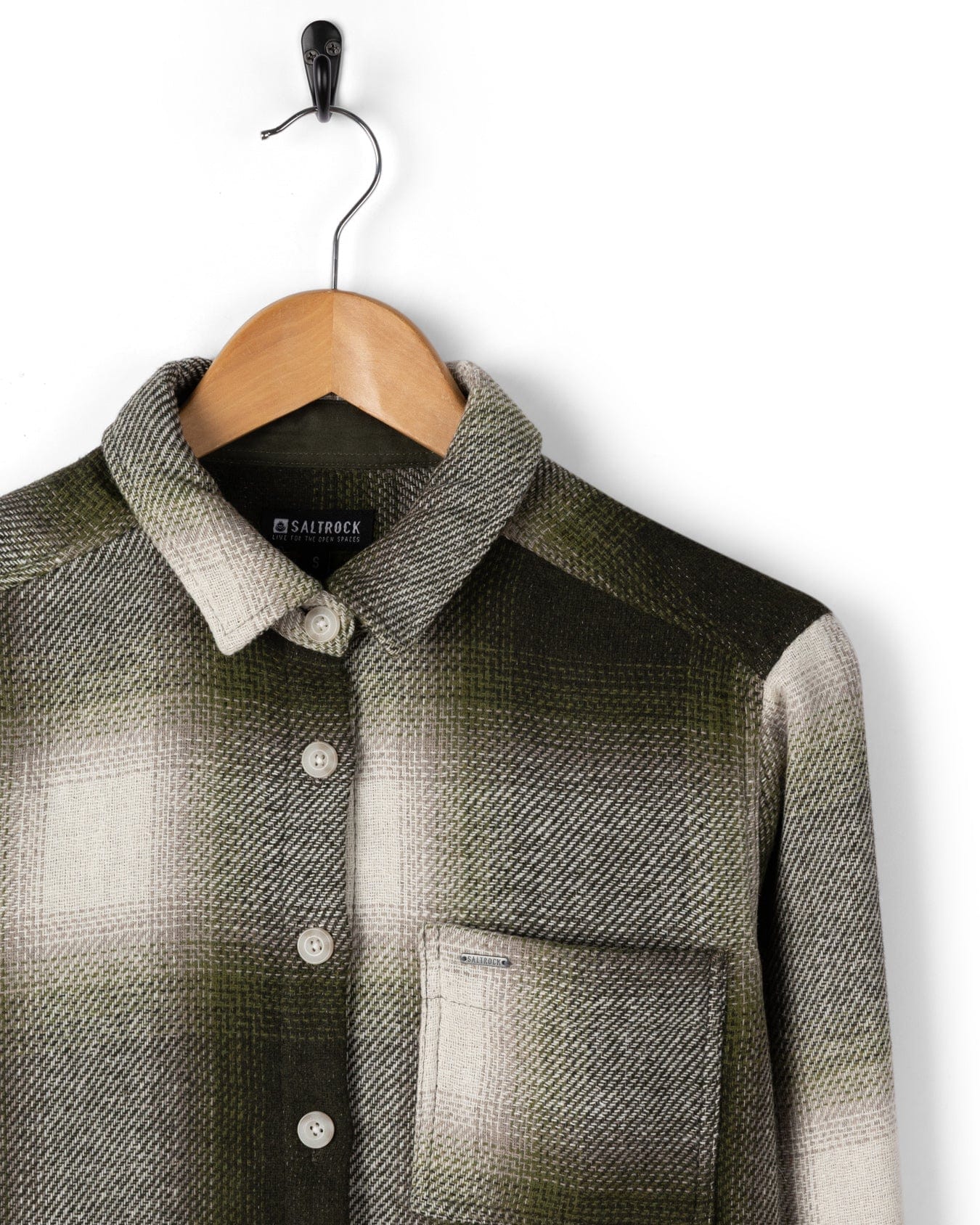 Delta Womens Checked Shirt in Green/White - Image 12