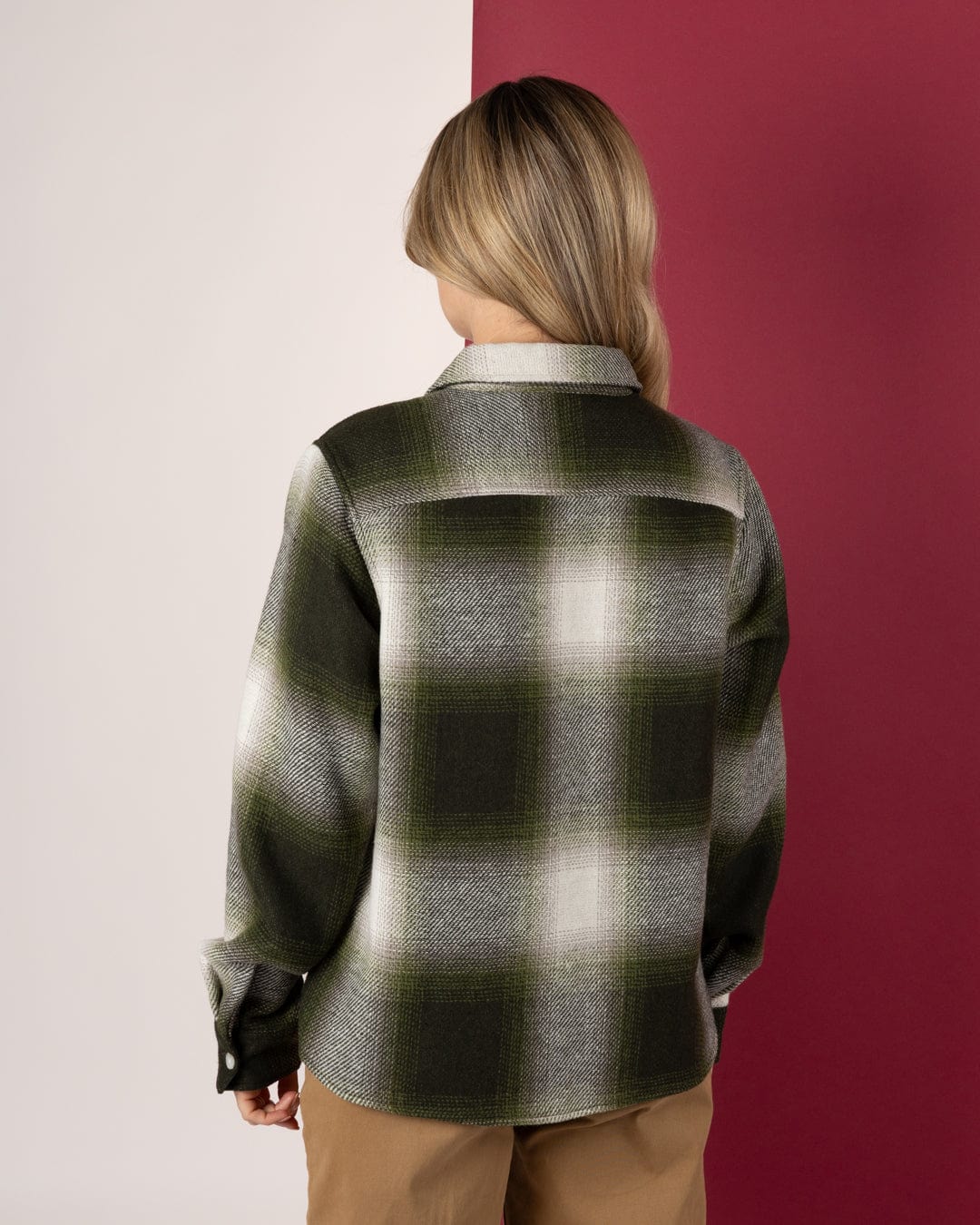 Delta Womens Checked Shirt in Green/White - Image 5