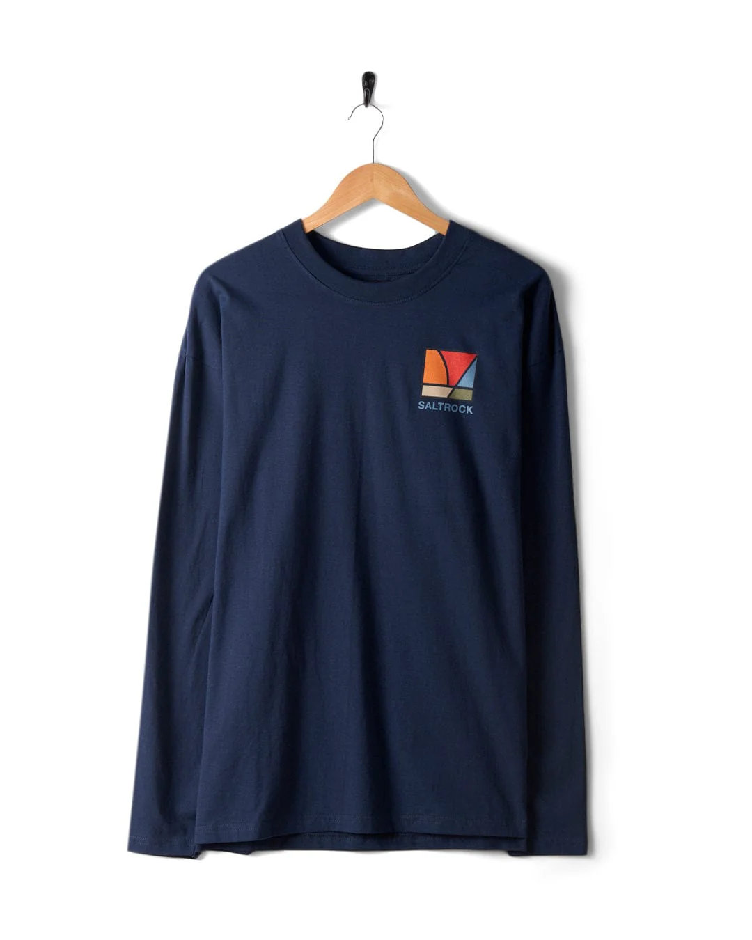 Dimensions Colour 2 Mens Long Sleeve T-Shirt in Blue - Image 2