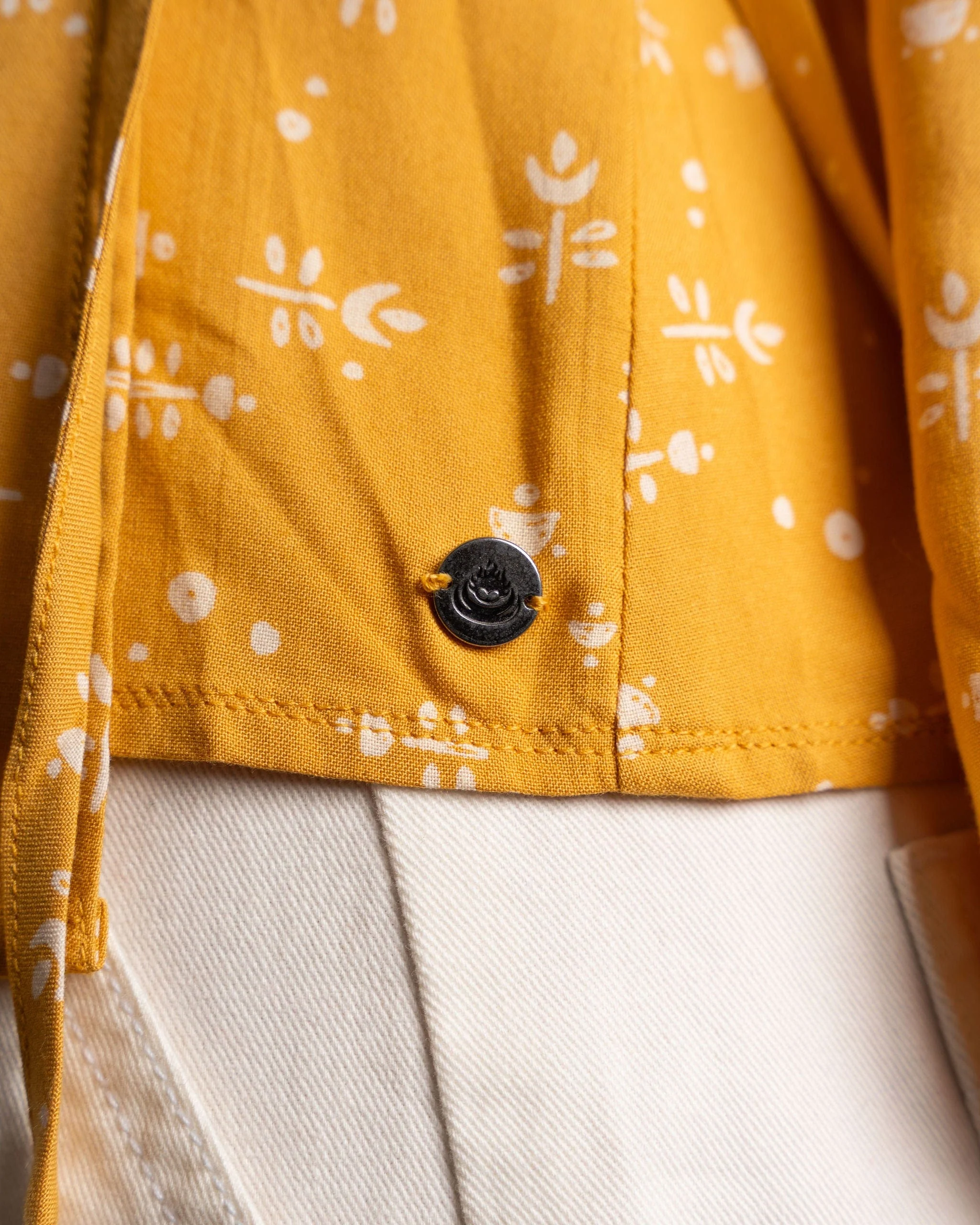 Drew Womens Ditsy Floral Wrap Blouse in Yellow - Image 6