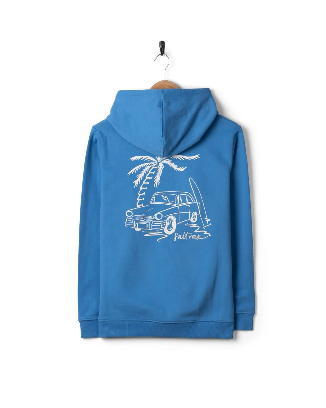 Driver Womens Zip Through Hoodie in Bright Blue - Image 7