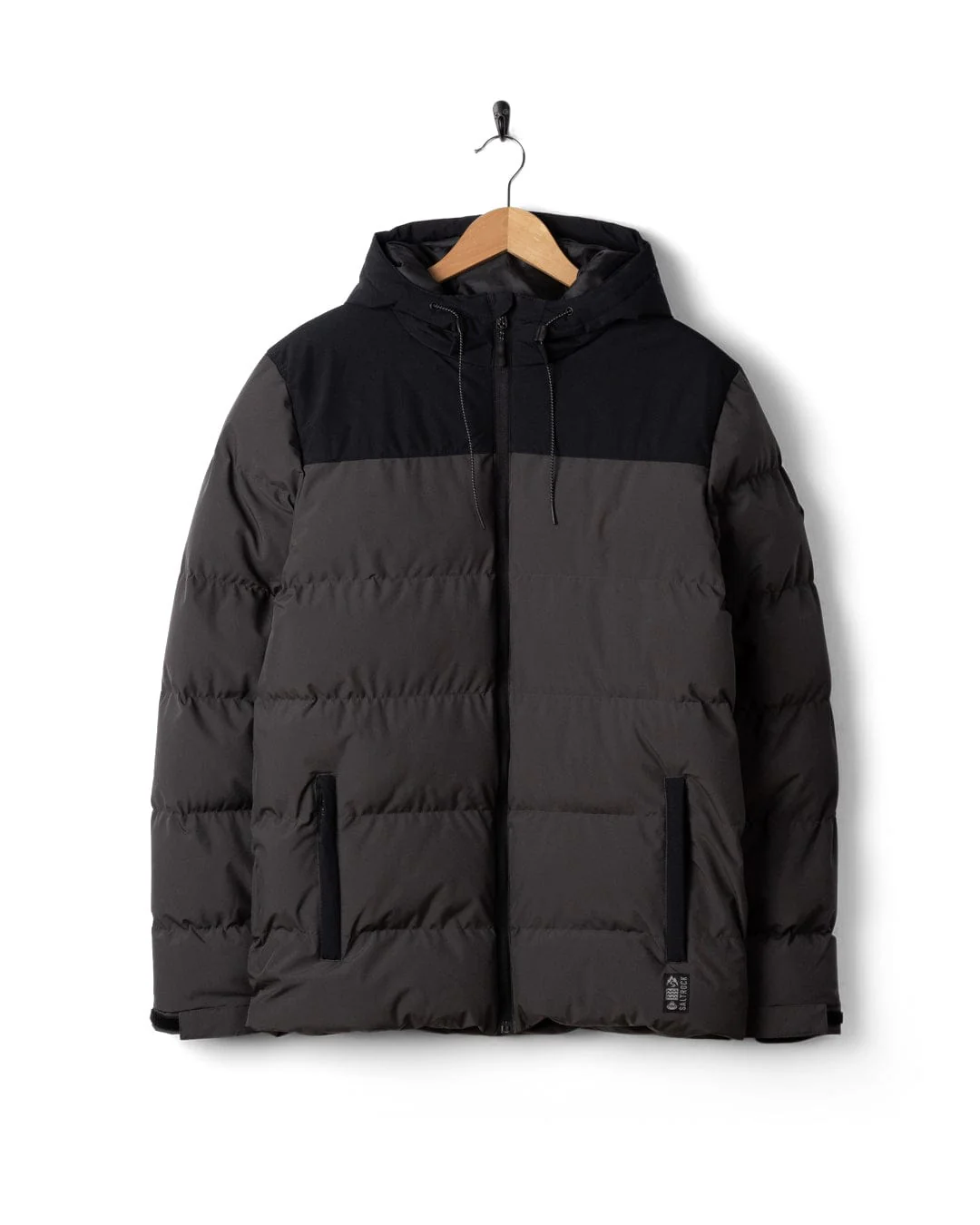 Dune Mens Water Resistant Padded Jacket in Black/Grey - Image 14