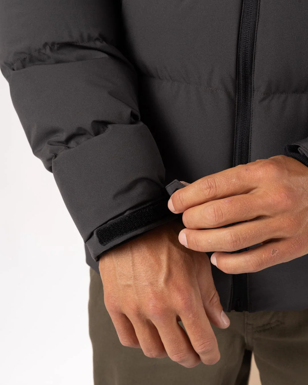 Dune Mens Water Resistant Padded Jacket in Black/Grey - Image 7