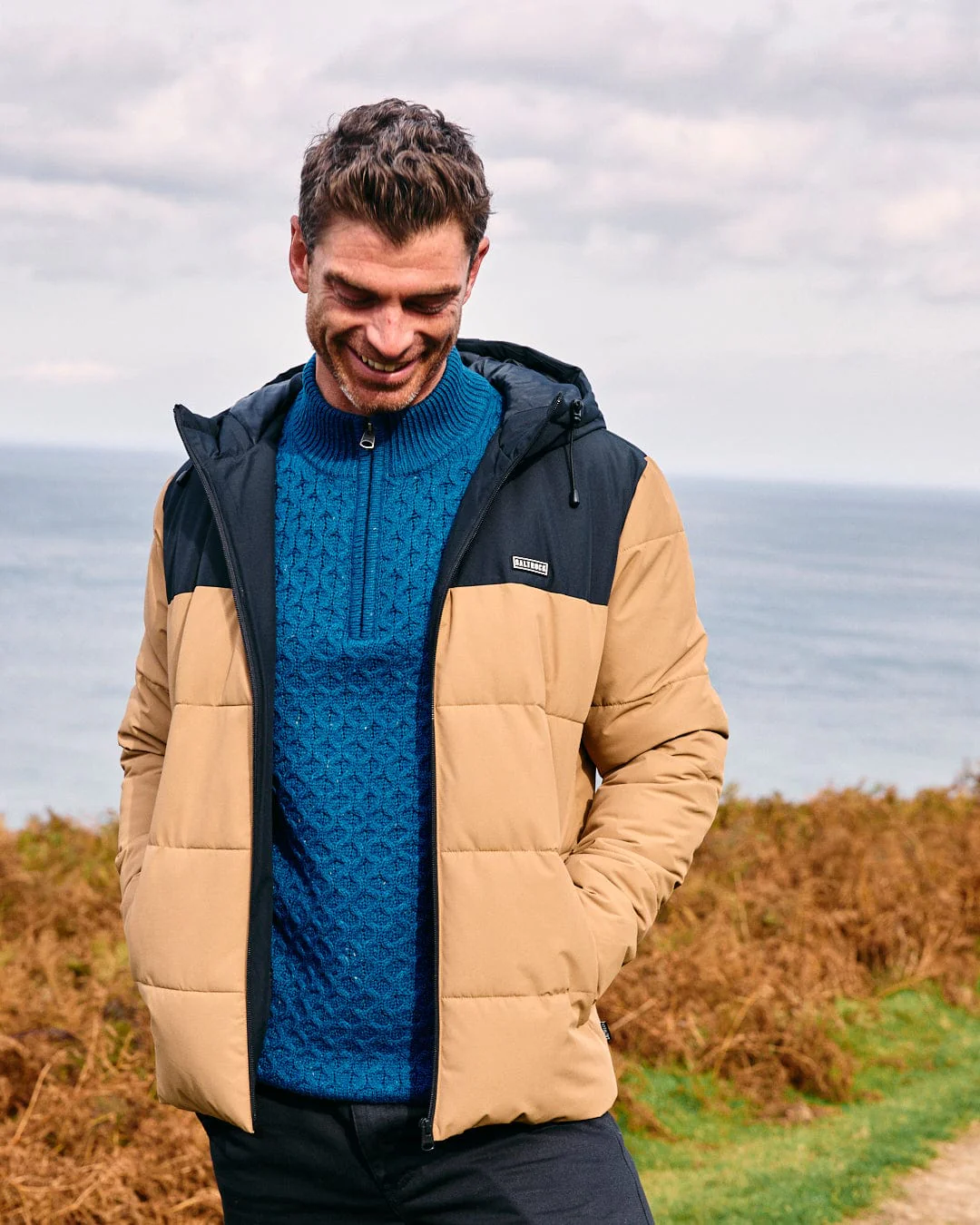 Dune Mens Padded Jacket in Brown - Image 5