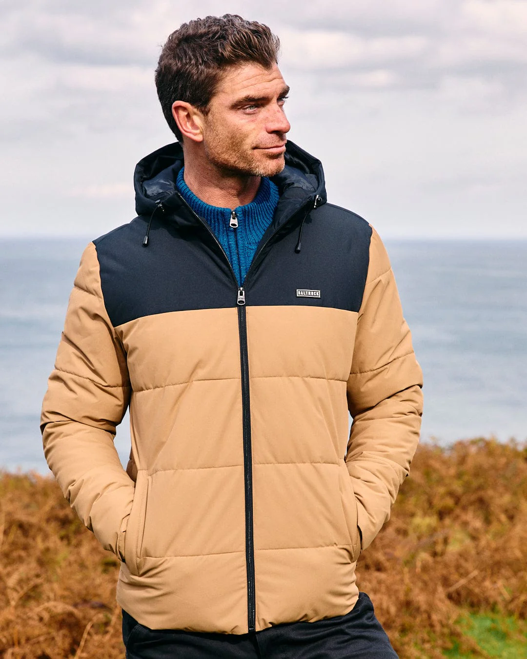 Dune Mens Padded Jacket in Brown - Image 9