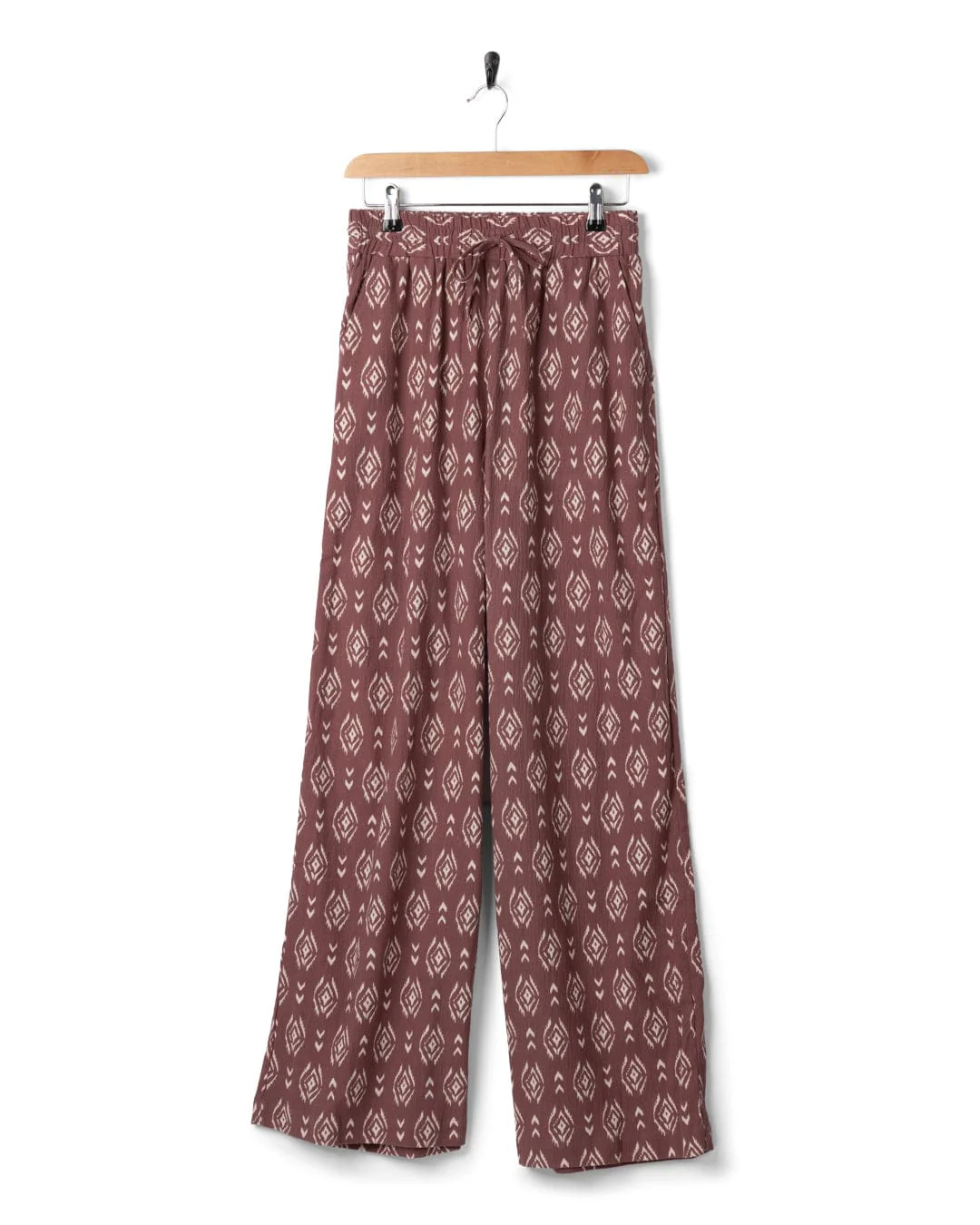 Eda Womens Woven Trouser in Dark Pink - Image 9