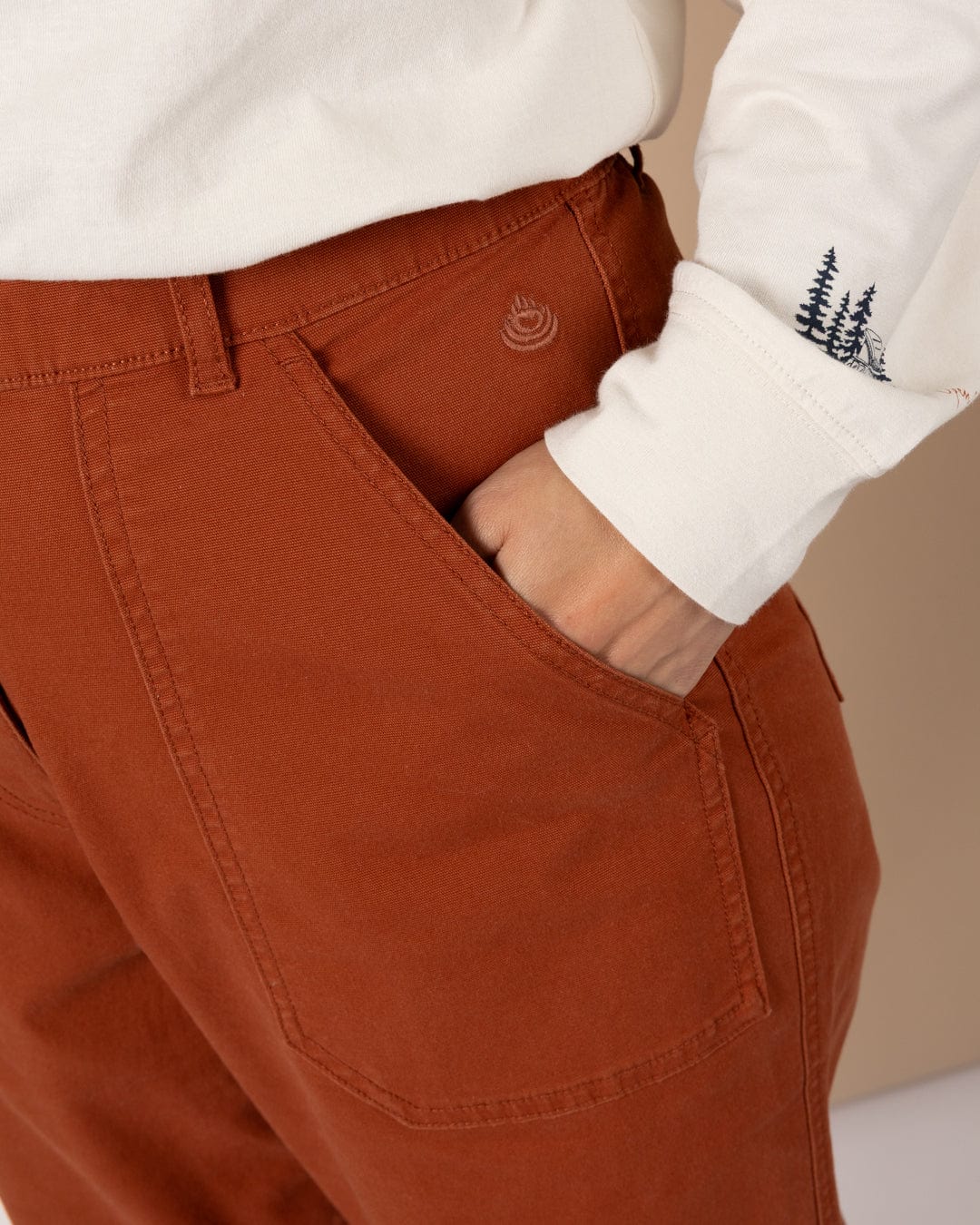 Enya Womens Trousers in Brown - Image 2