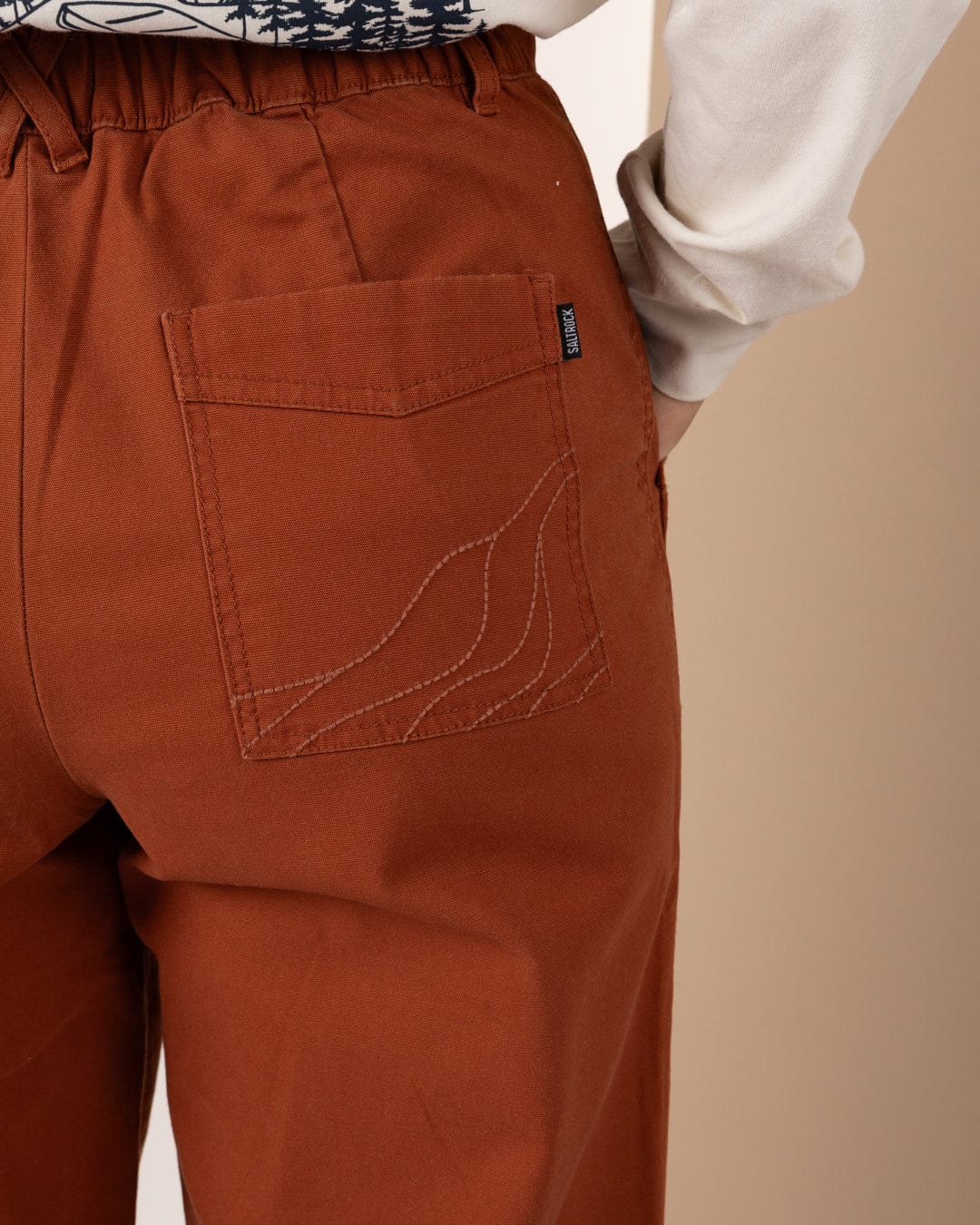 Enya Womens Trousers in Brown - Image 4