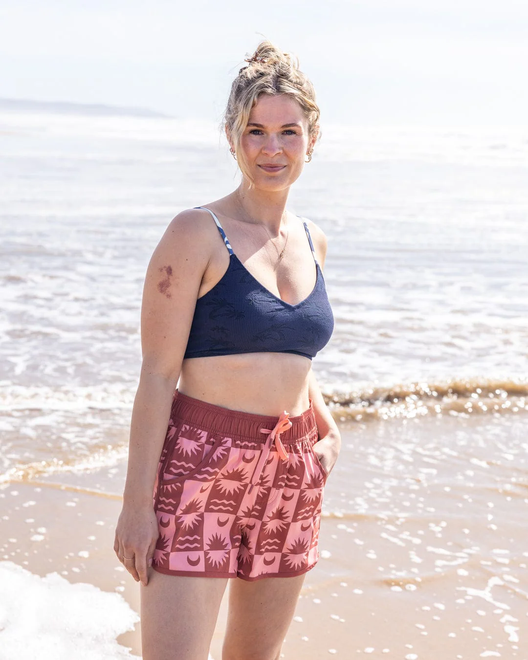 Equinox Womens Boardshorts in Coral - Image 3