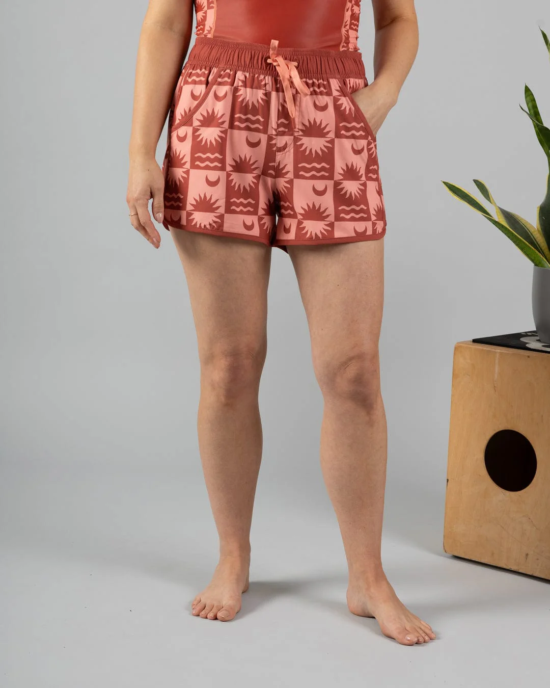 Equinox Womens Boardshorts in Coral - Image 5