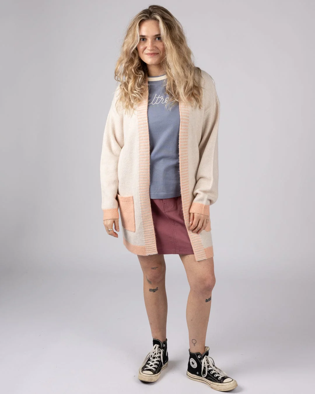 Equinox Womens Cardigan in Cream - Image 10