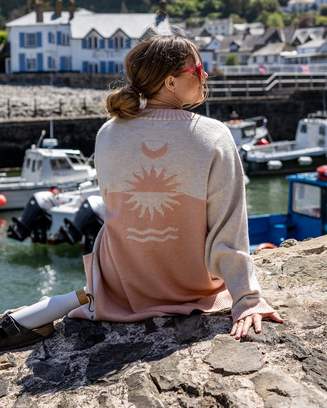 Equinox Womens Cardigan in Cream - Image 3