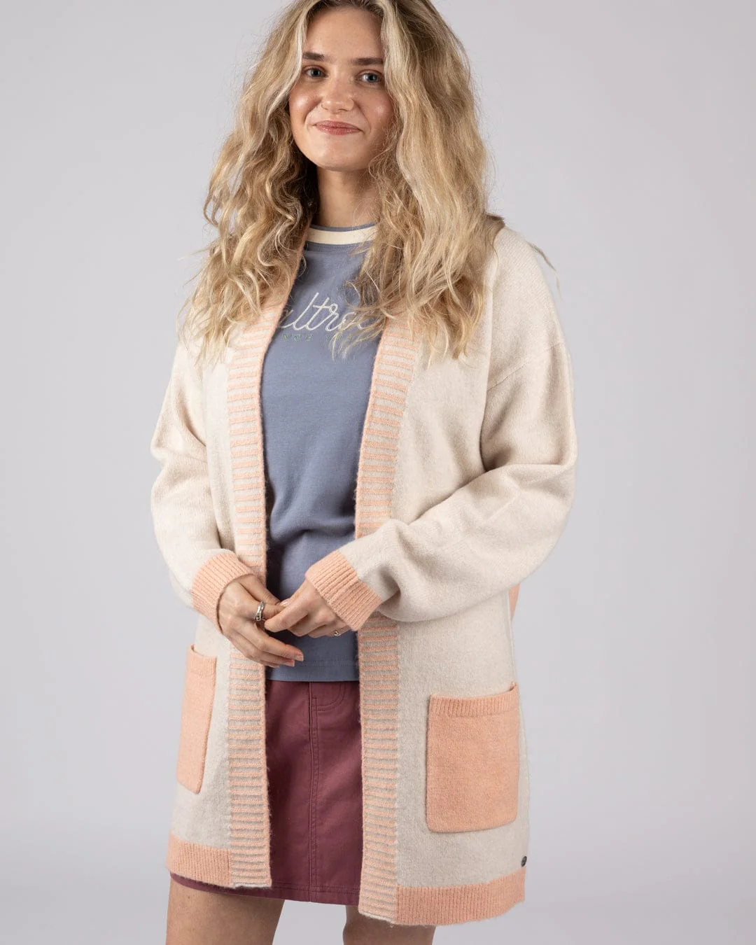 Equinox Womens Cardigan in Cream - Image 8