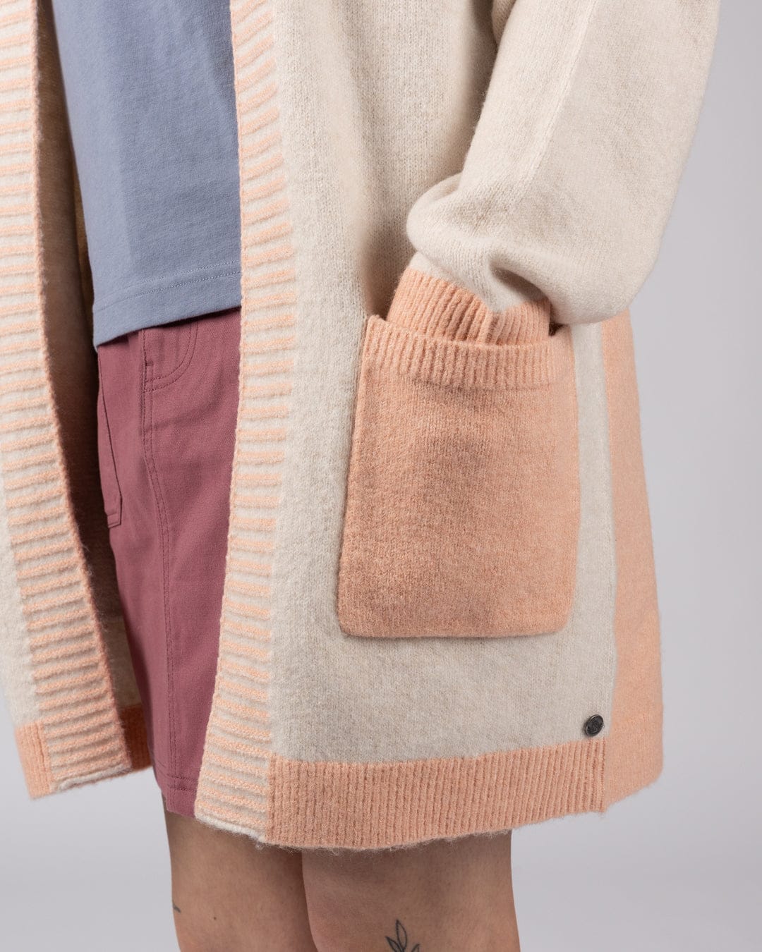 Equinox Womens Cardigan in Cream - Image 9