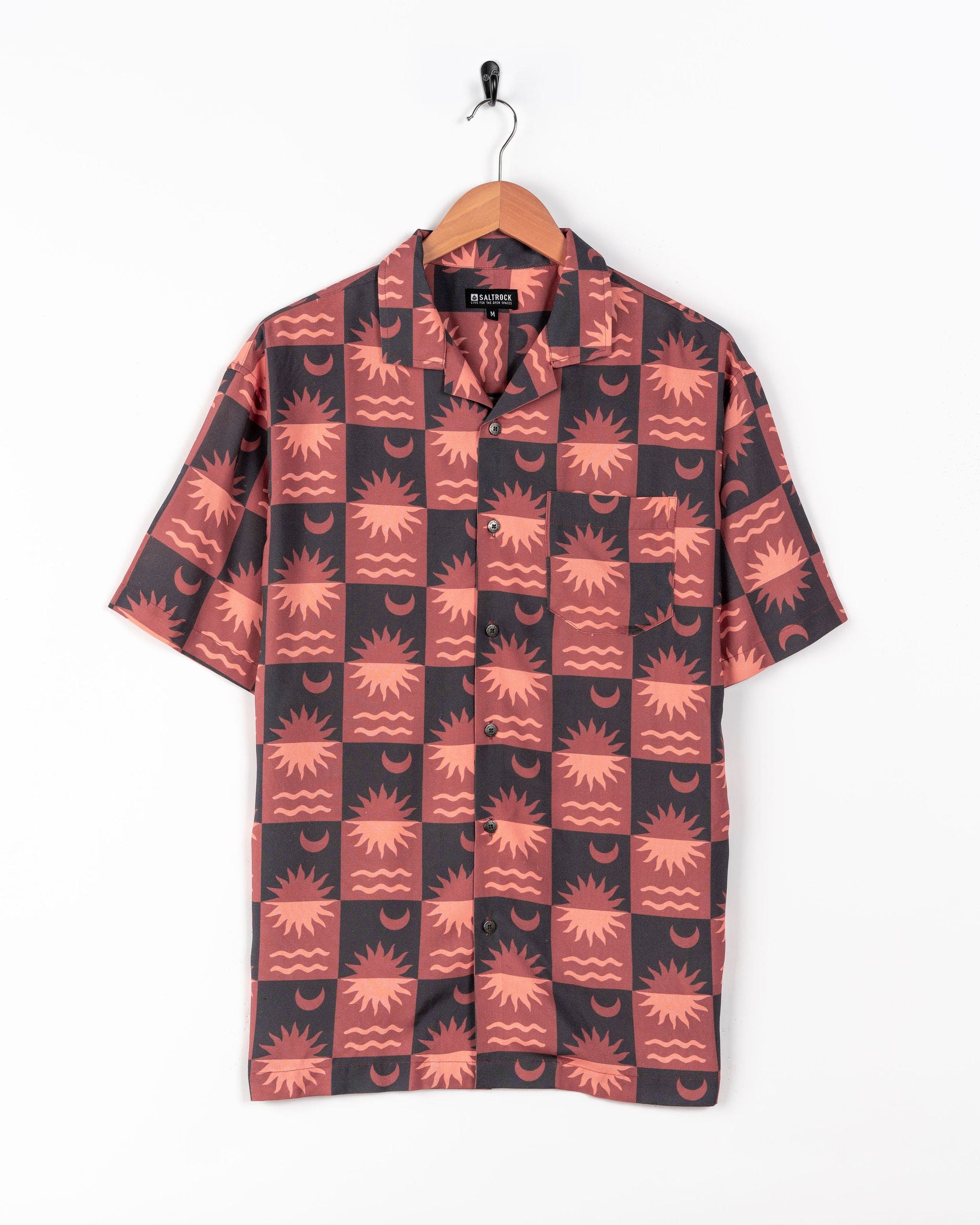 Equinox Mens Revere Shirt in Grey/Coral - Image 5