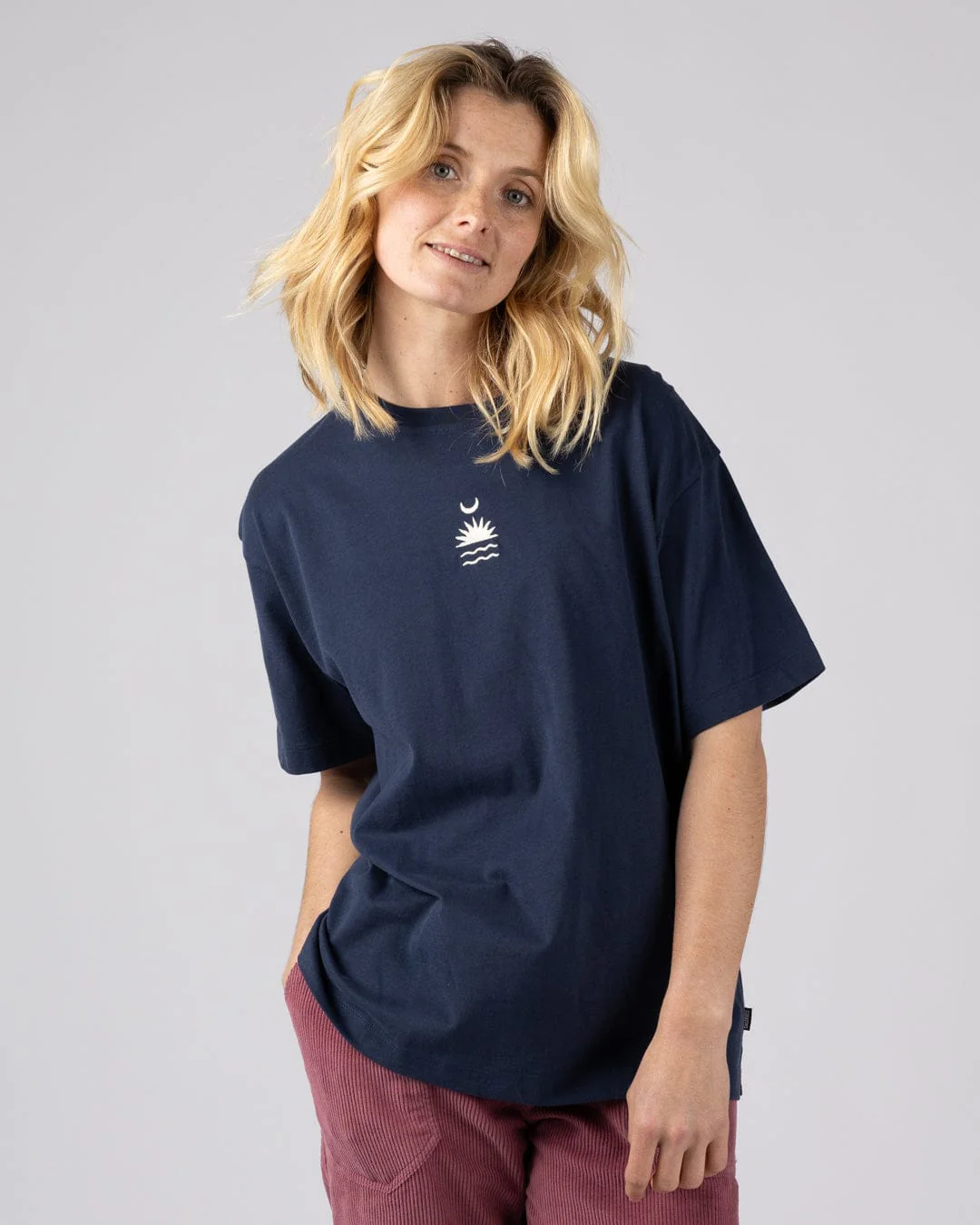 Equinox Womens Oversized Short Sleeve T-Shirt in Blue - Image 4