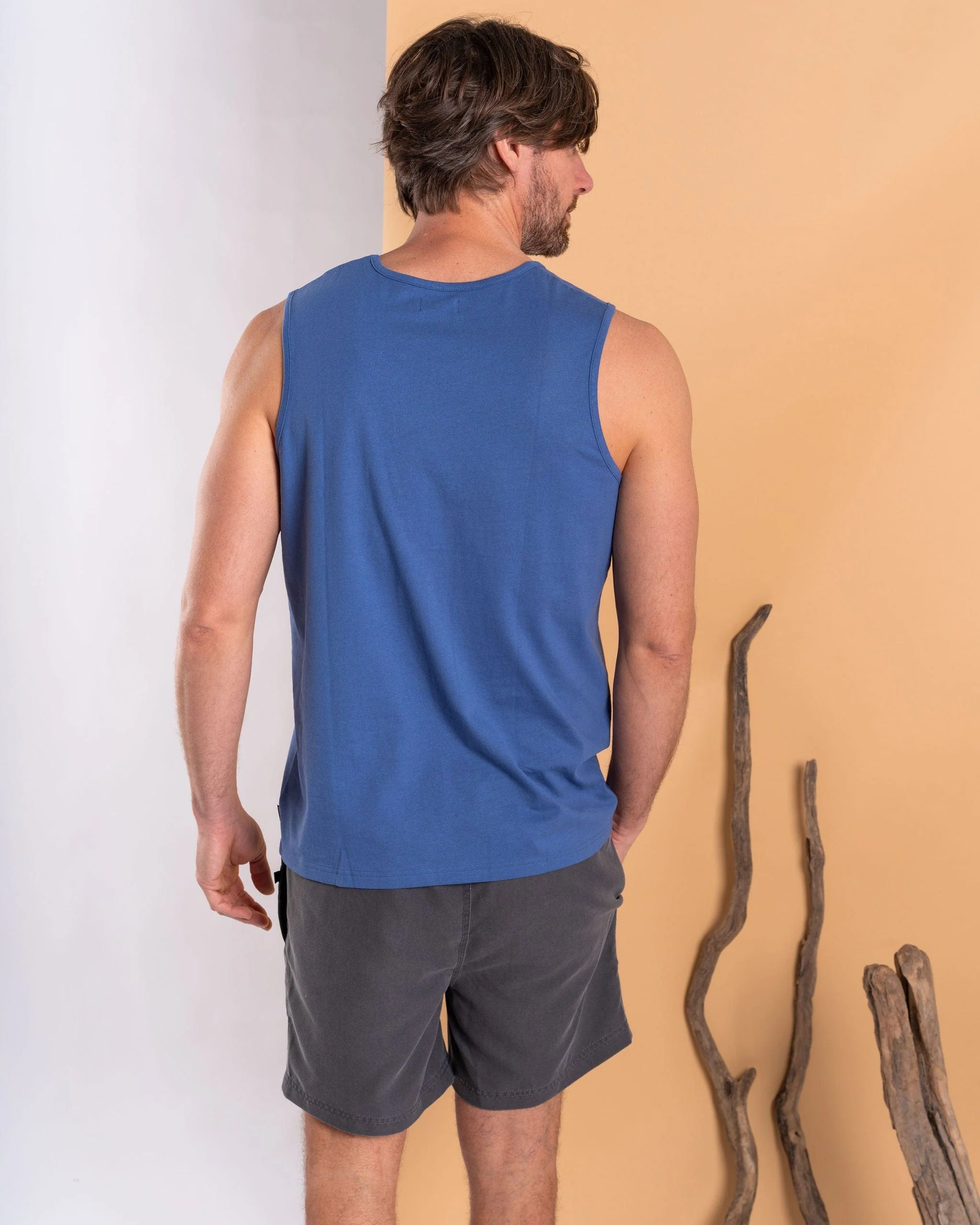 Equinox Stripe Mens Vest in Blue - Image 10