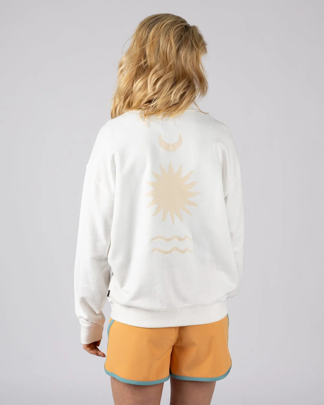 Equinox Womens Oversized Sweatshirt in Cream