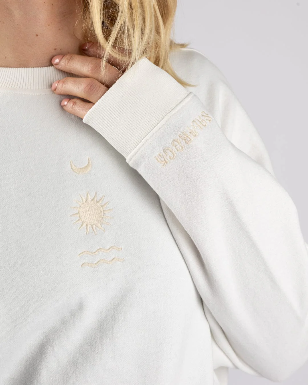 Equinox Womens Oversized Sweatshirt in Cream - Image 3